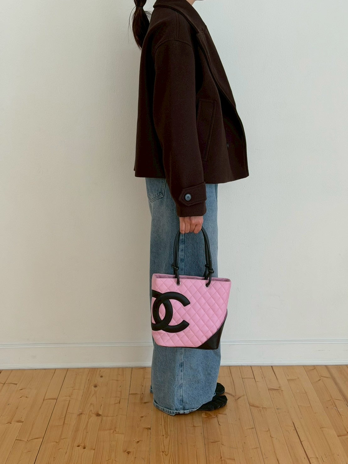 Chanel cambon mini tote pink