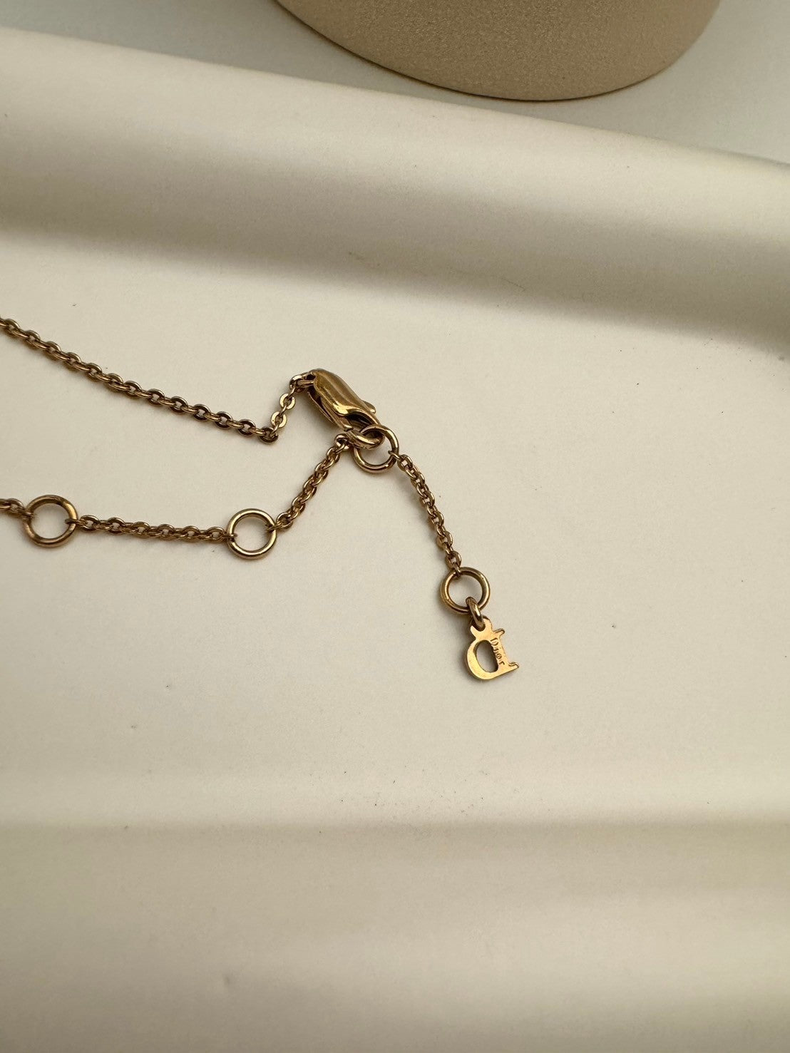 Dior crystal rosegold necklace