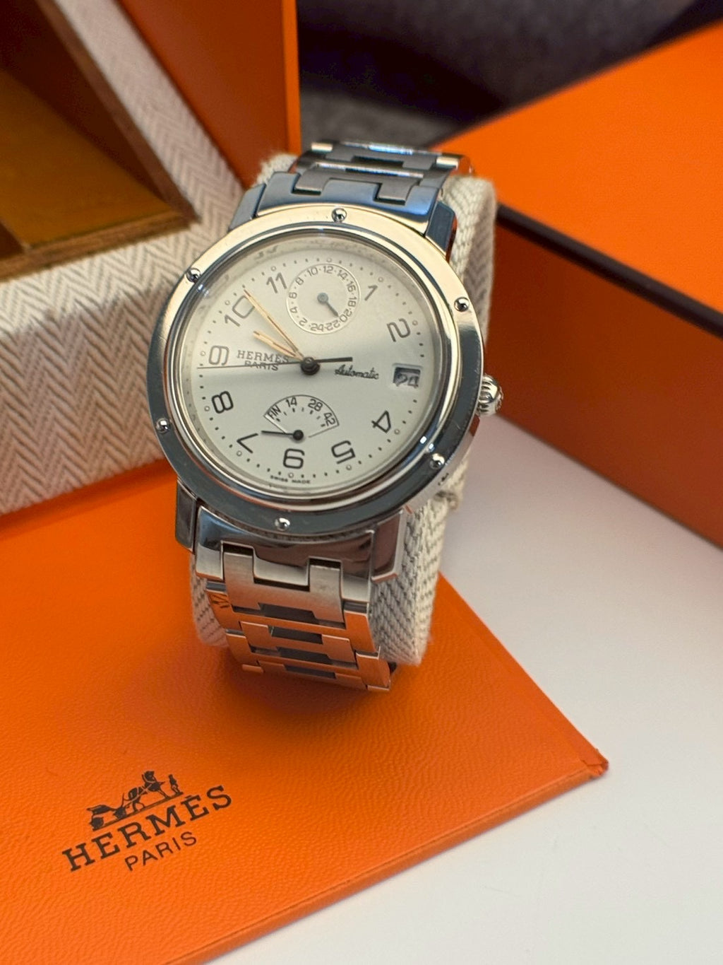 Hermes clipper chronograph c.6093