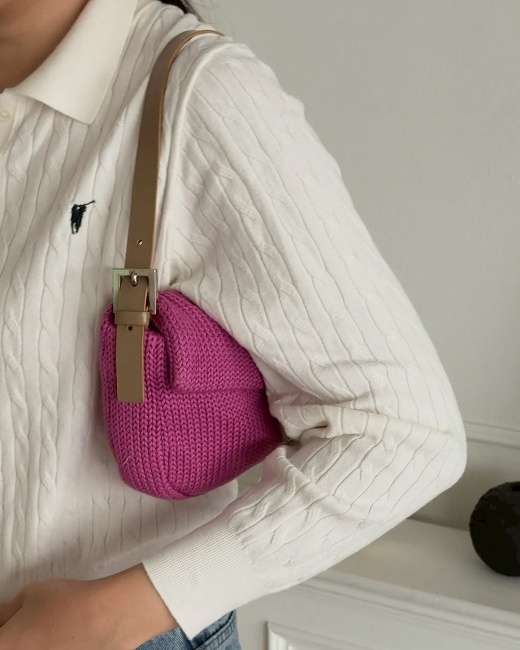 Fendi baguette knit bag