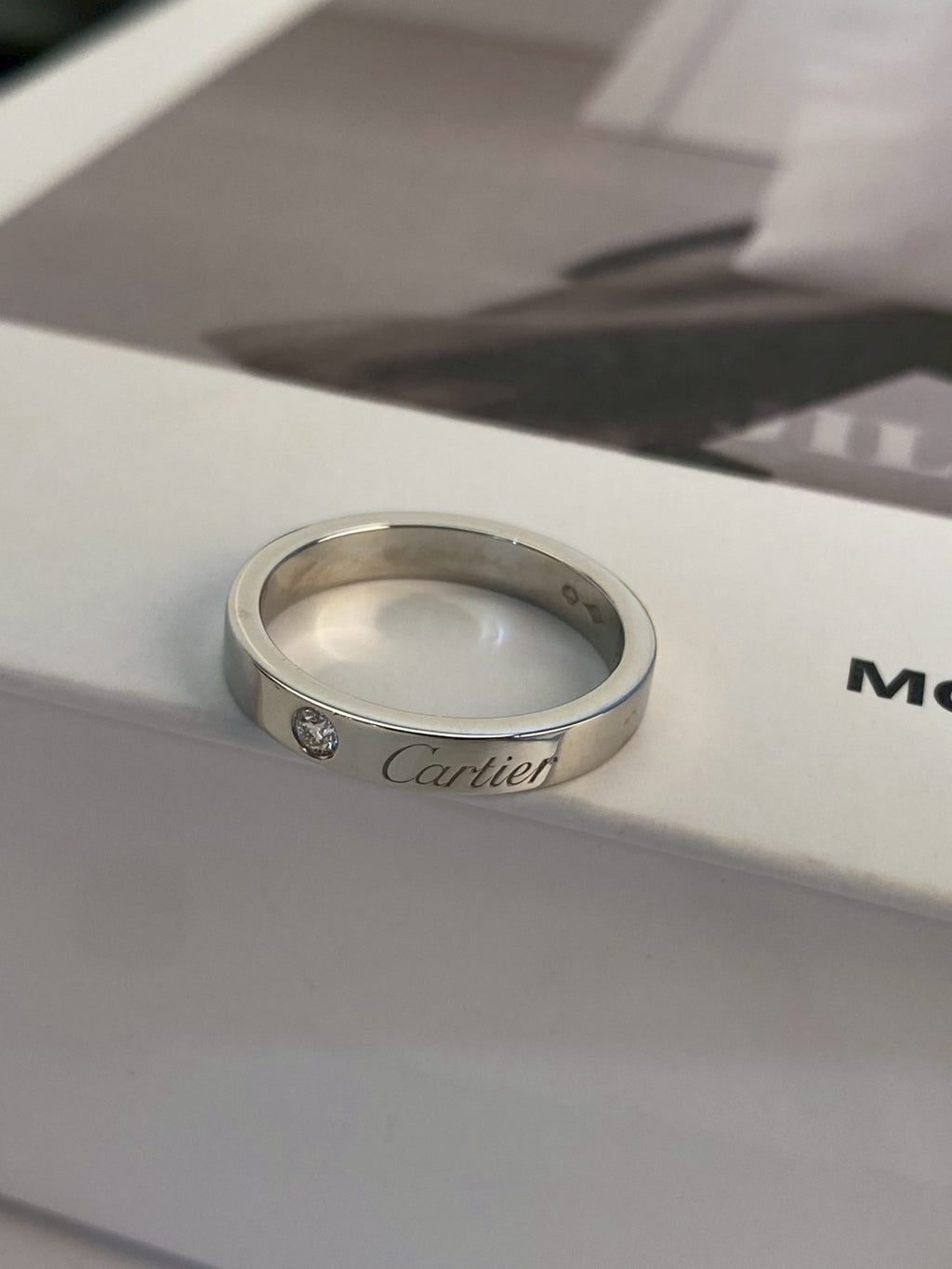 Cartier ring wedding band diamond