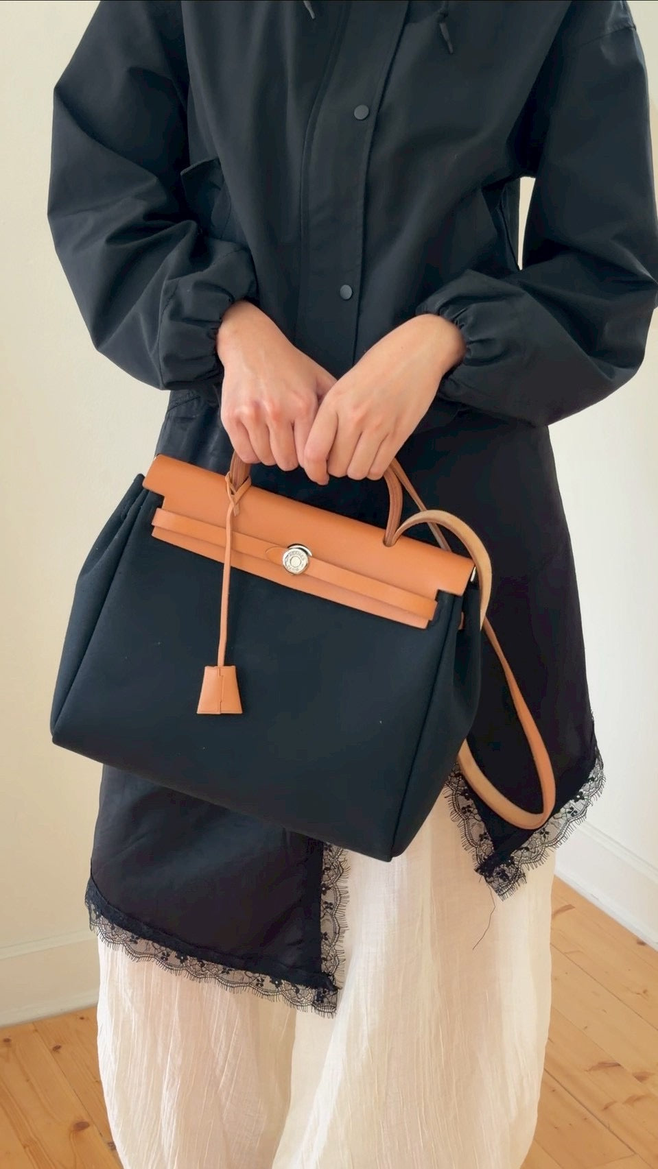 Hermes herbag31 black brown