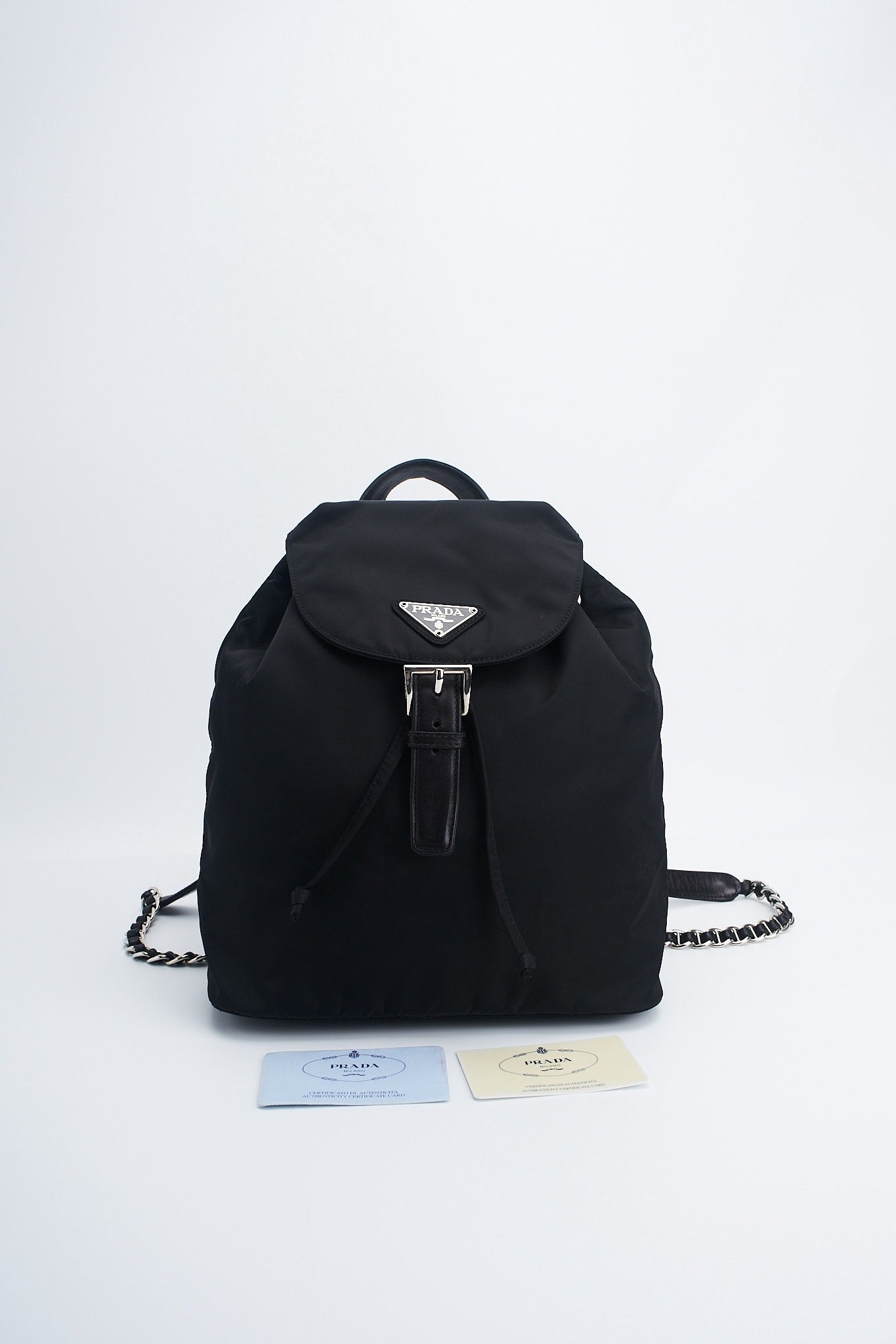 Prada backpack chain