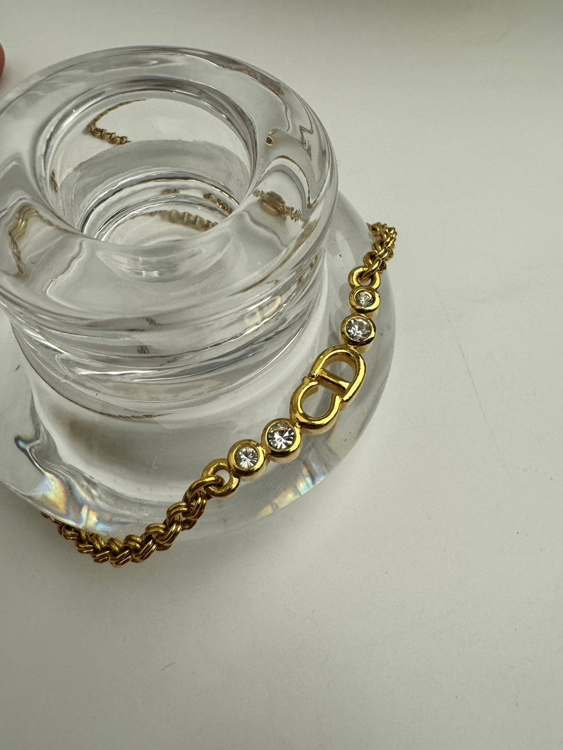 Dior crystal gold necklace