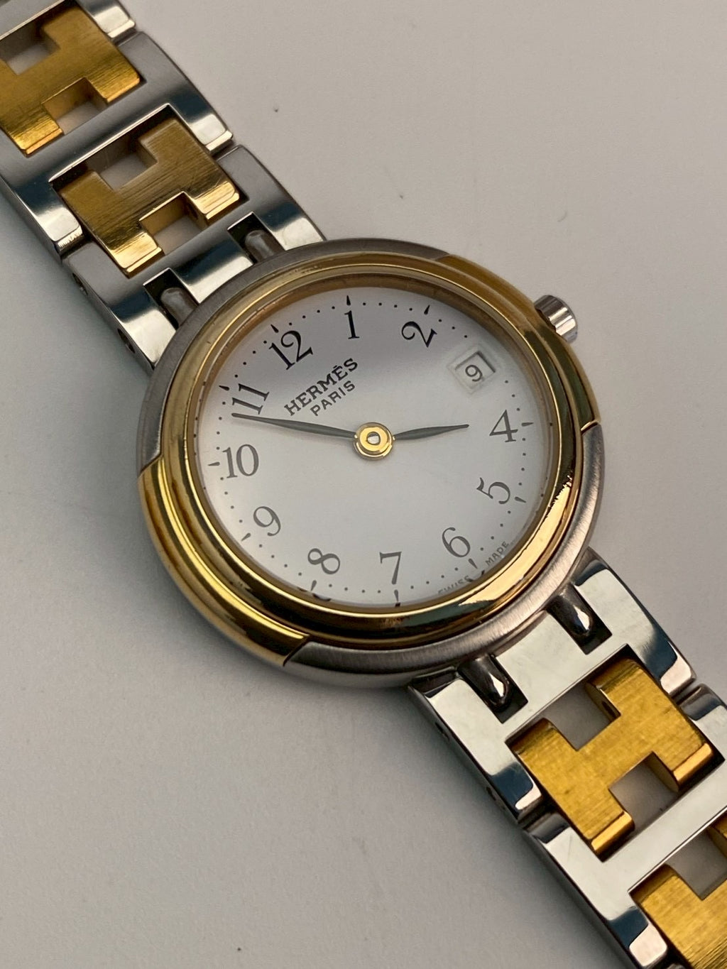 Hermes twotone white dial c.9608