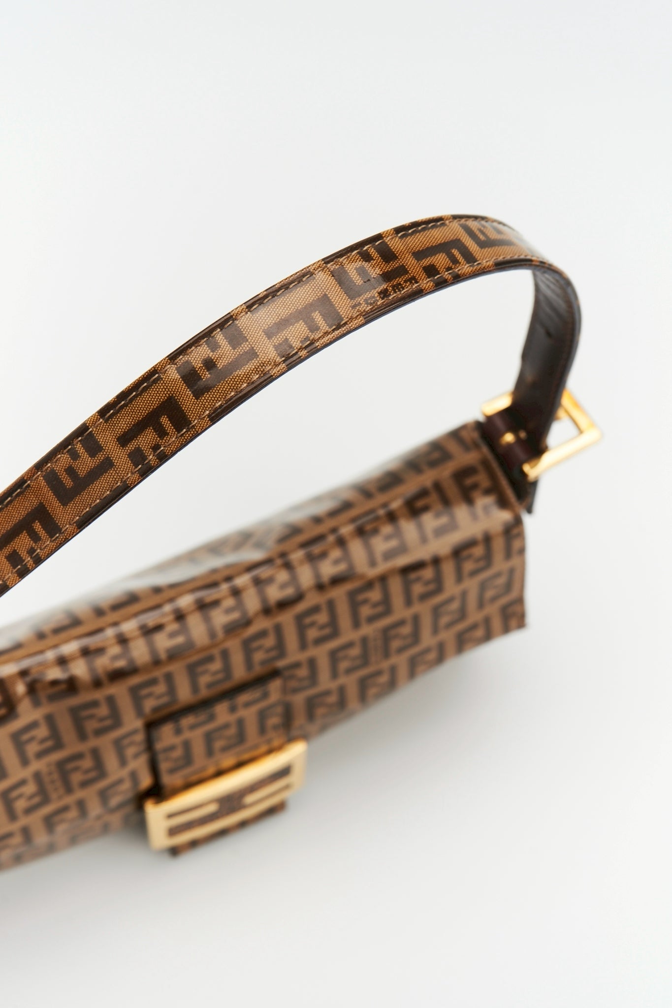 Fendi zucca baguette patent