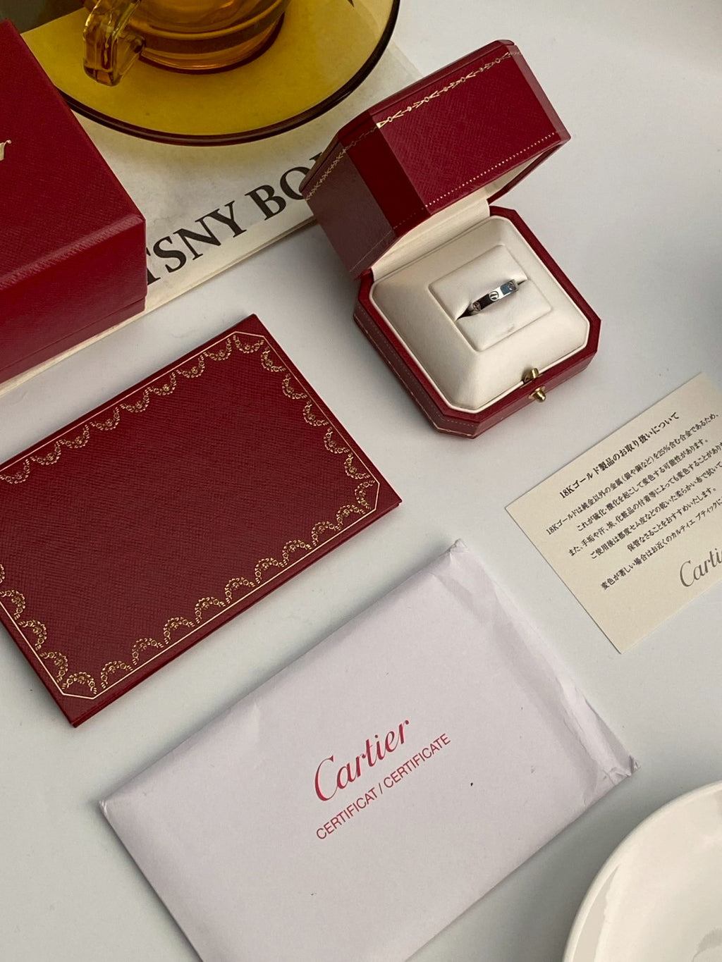 Cartier love ring 18k platinum