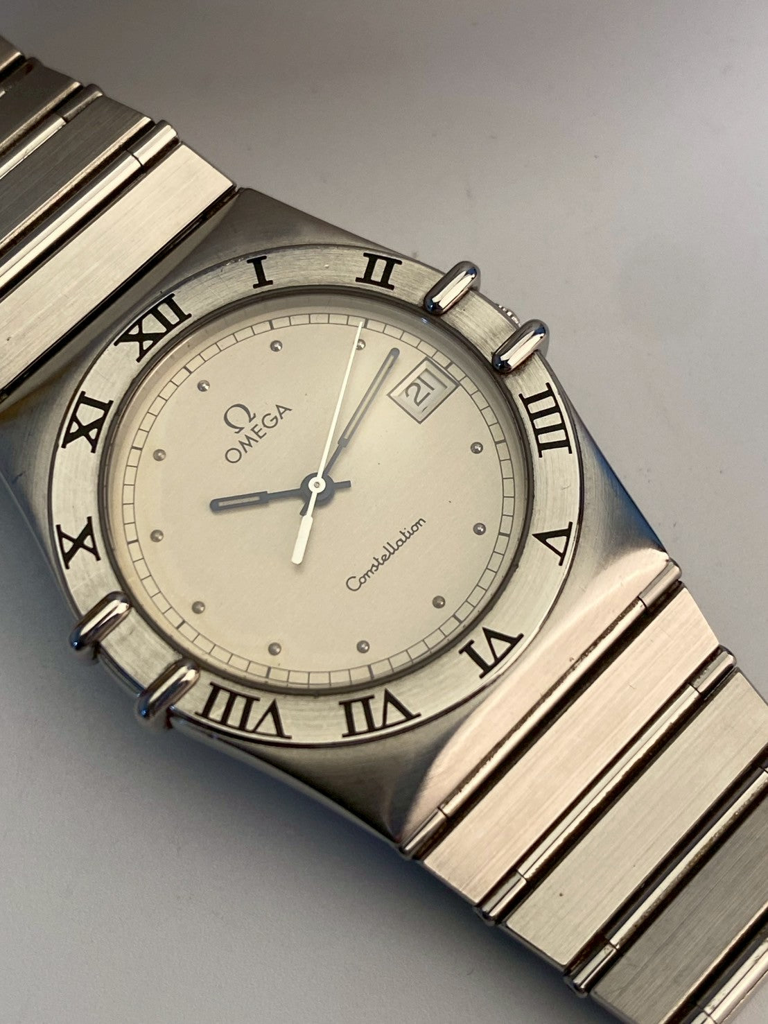 Omega  constellation stainless steel gray dial