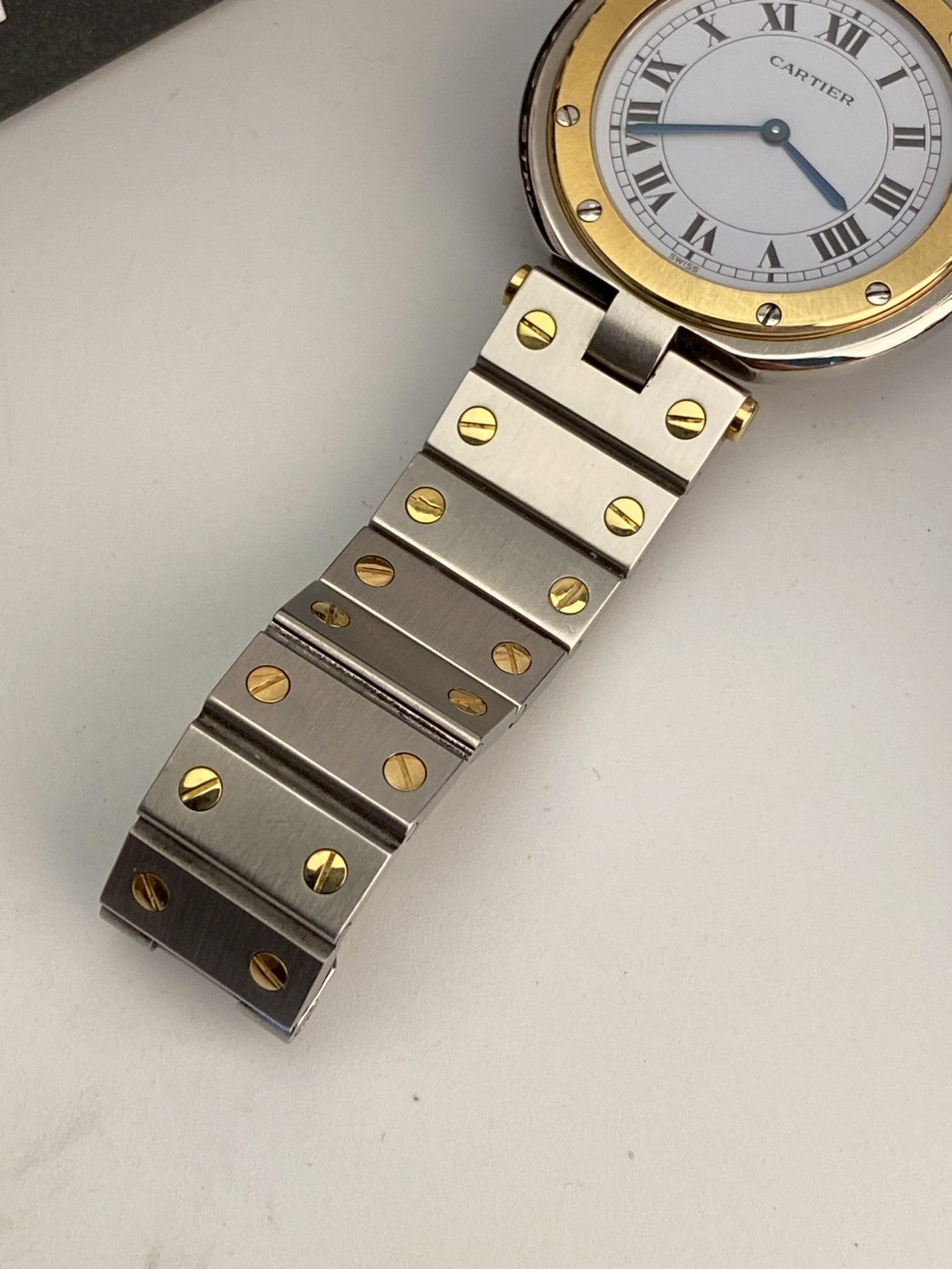 Cartier santos round LM c.6312