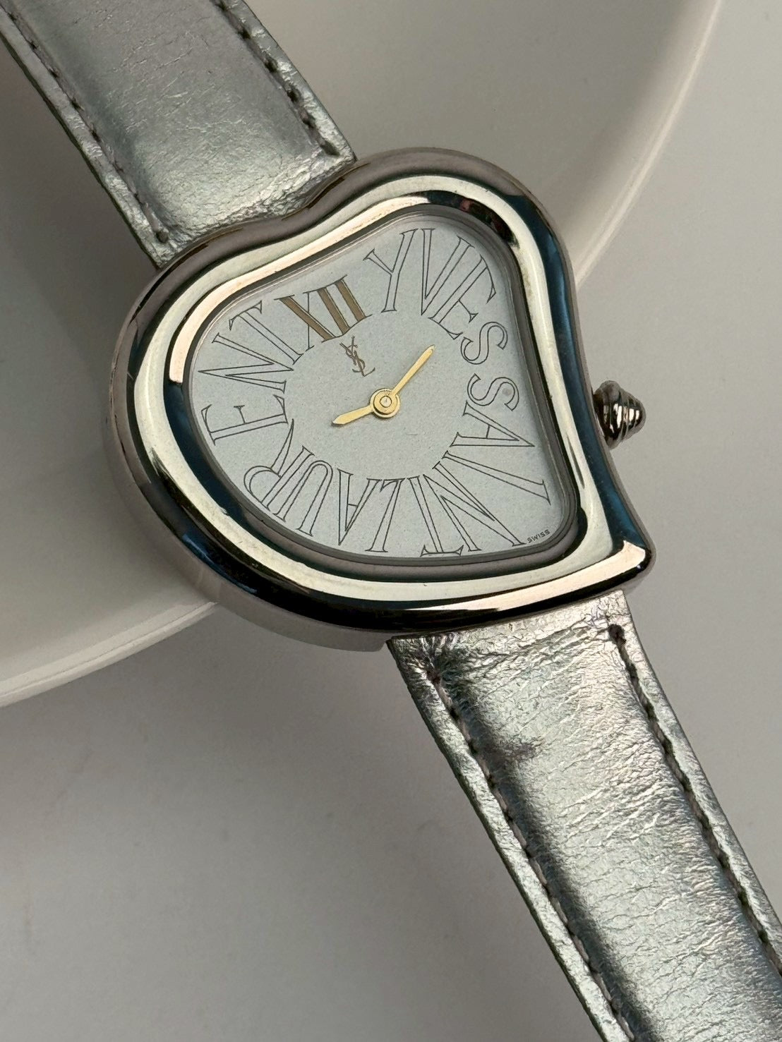 Ysl heart dial silver
