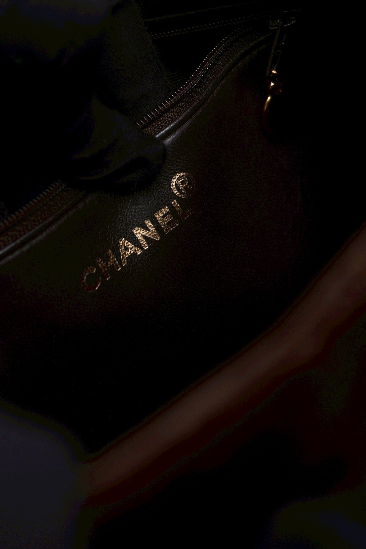 Chanel velvet medallion tote