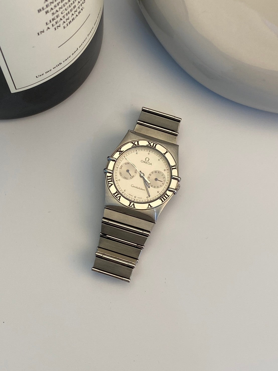 Omega constellation gray dial date c.8655