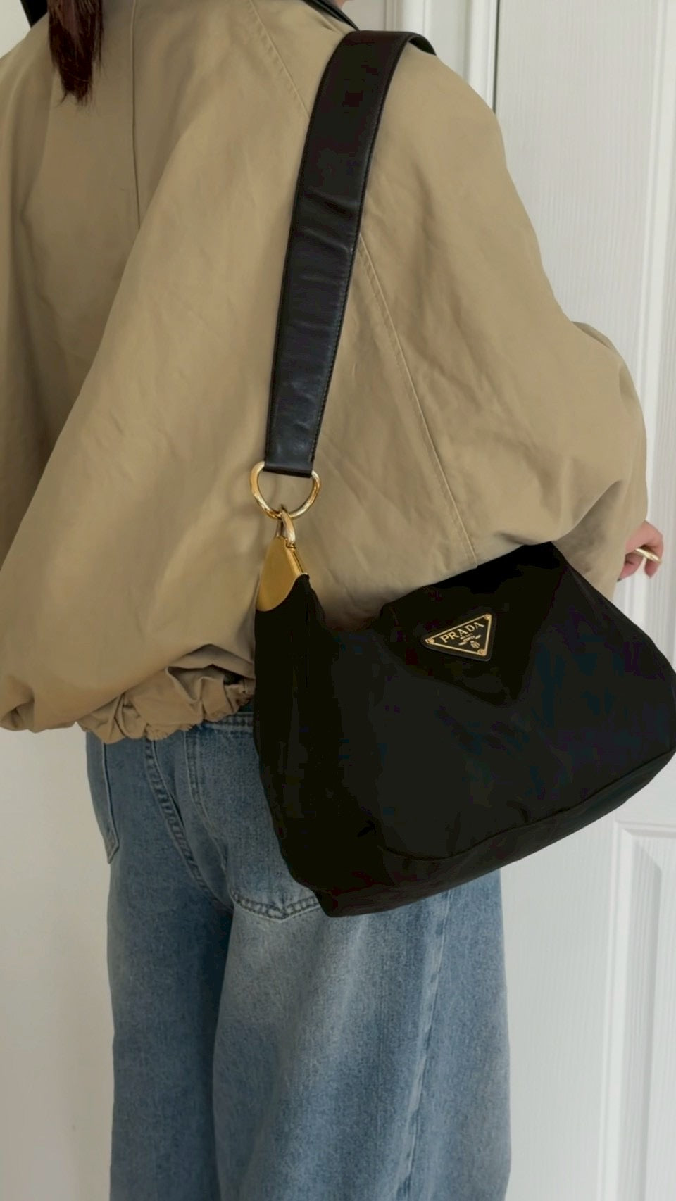 Prada nylon shoulder bag