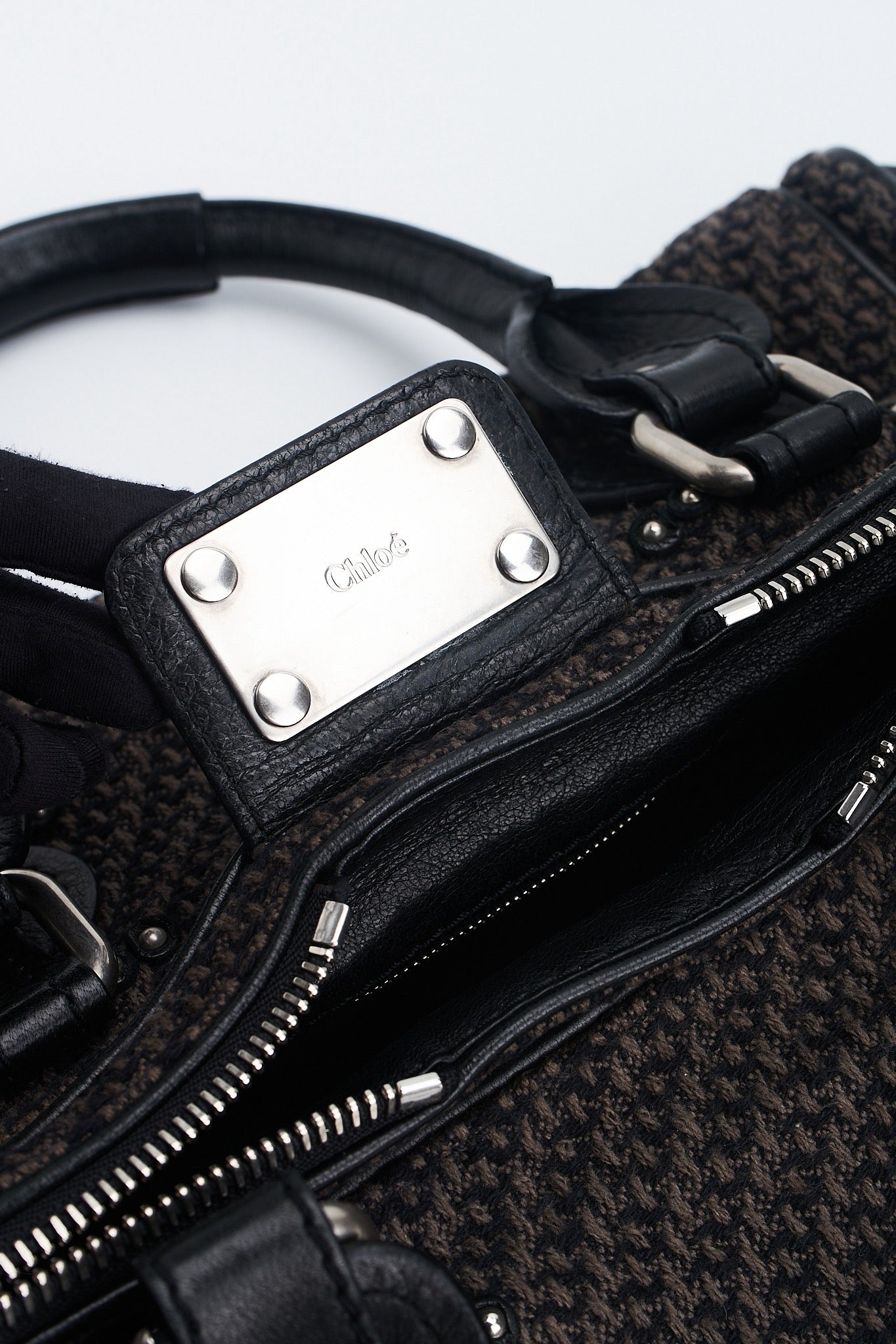 Chloe paddington tweed leather