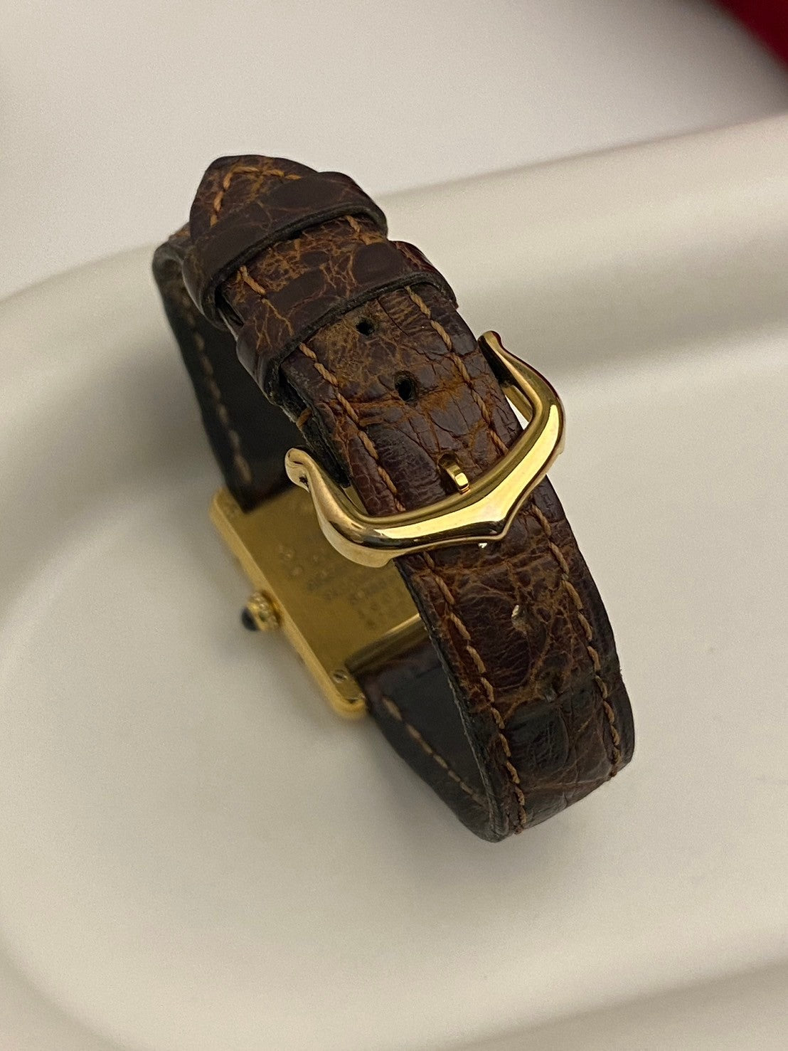 Cartier tank roman numerals brow strap