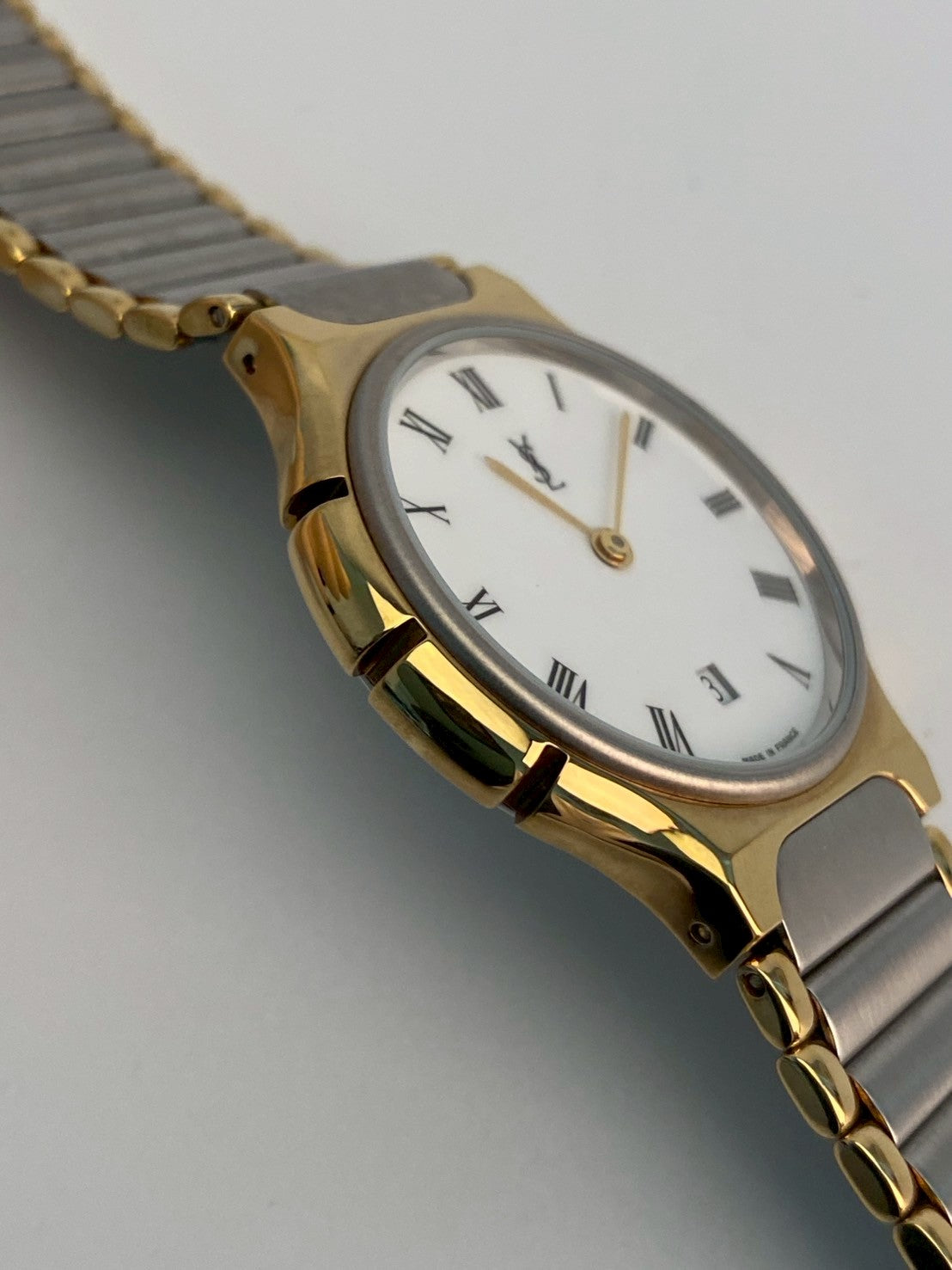 YSL twotone date watch c.0405