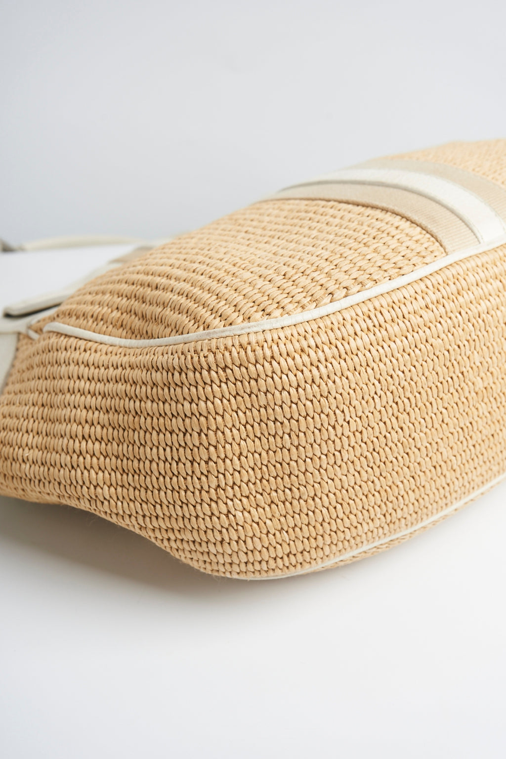 Prada raffia shoulder bag