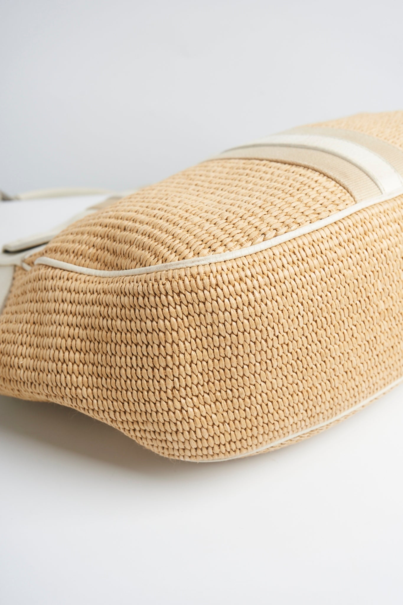 Prada raffia shoulder bag