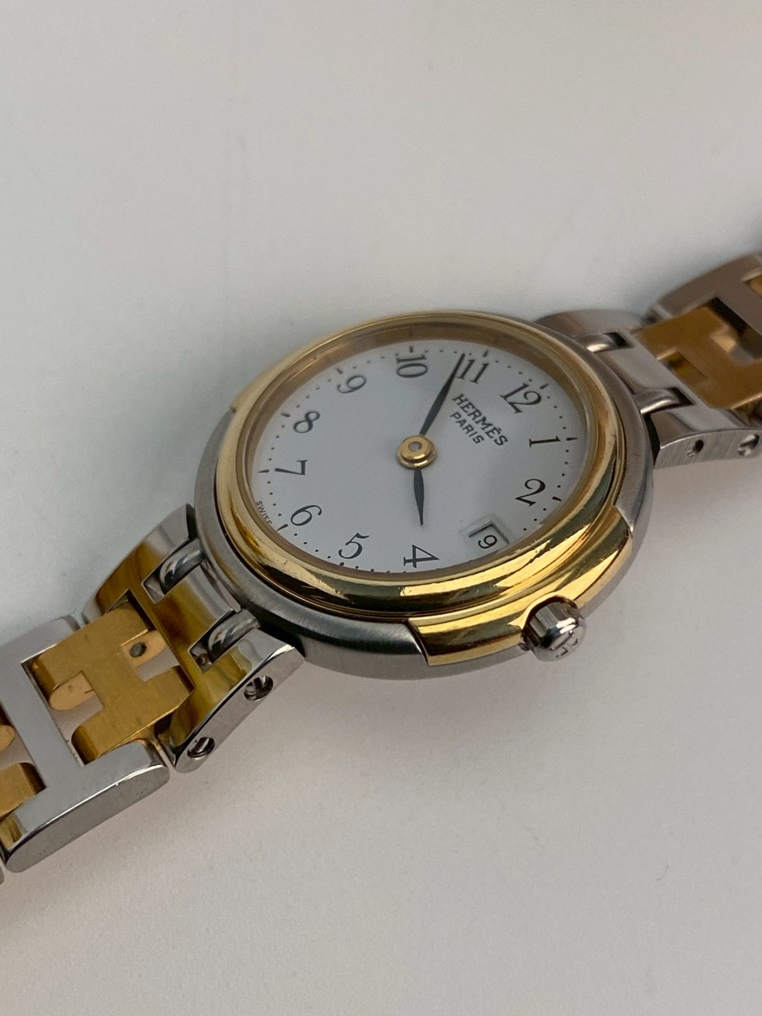 Hermes twotone white dial c.9608