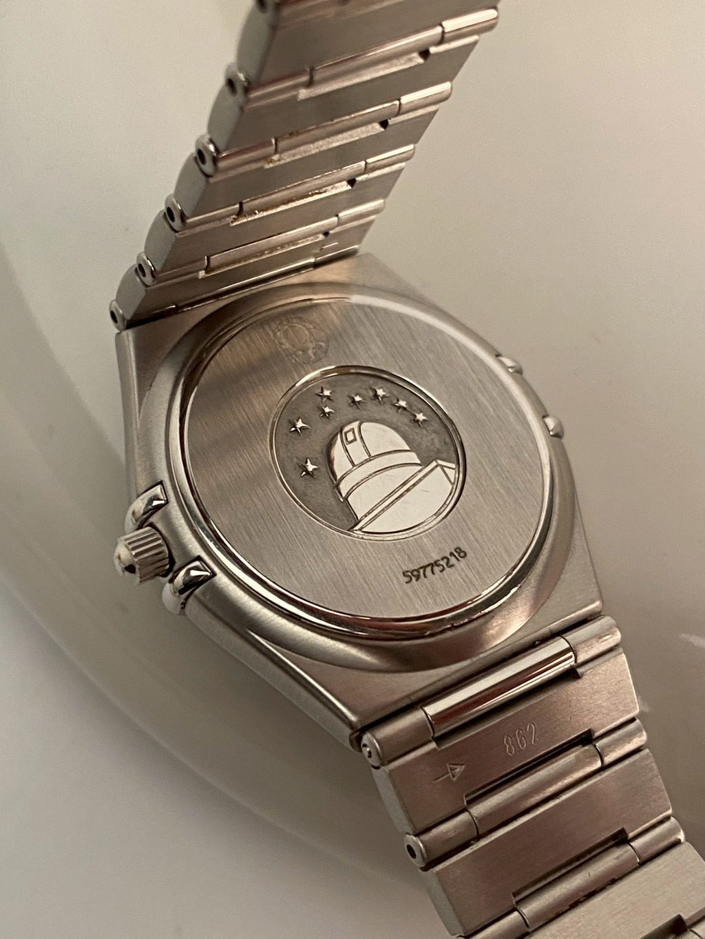 Omega constellation black dial date c. 5218