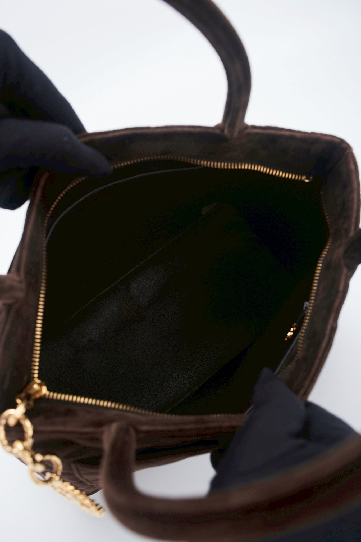 Chanel velvet medallion tote