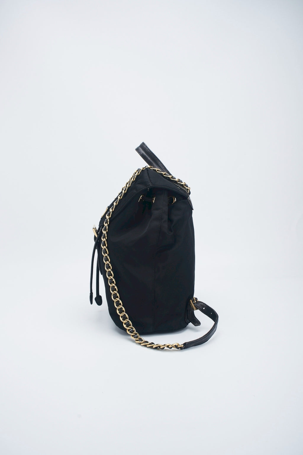 Prada nylon backpack chain bag