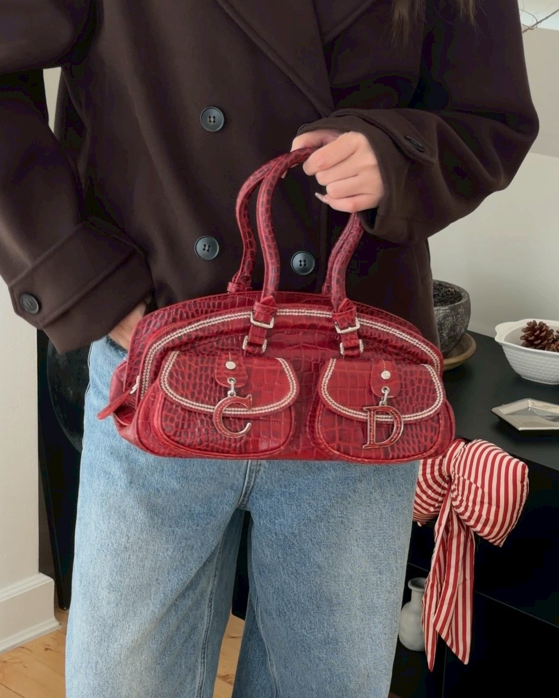 Dior detective crocodile leather