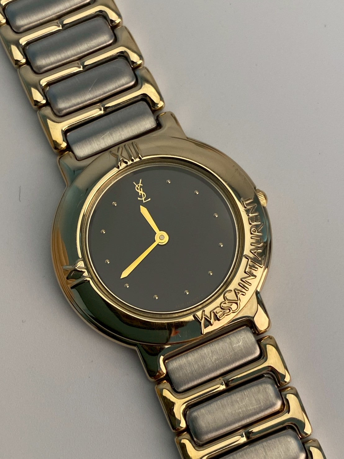 Ysl black dial twotone watch c.0091