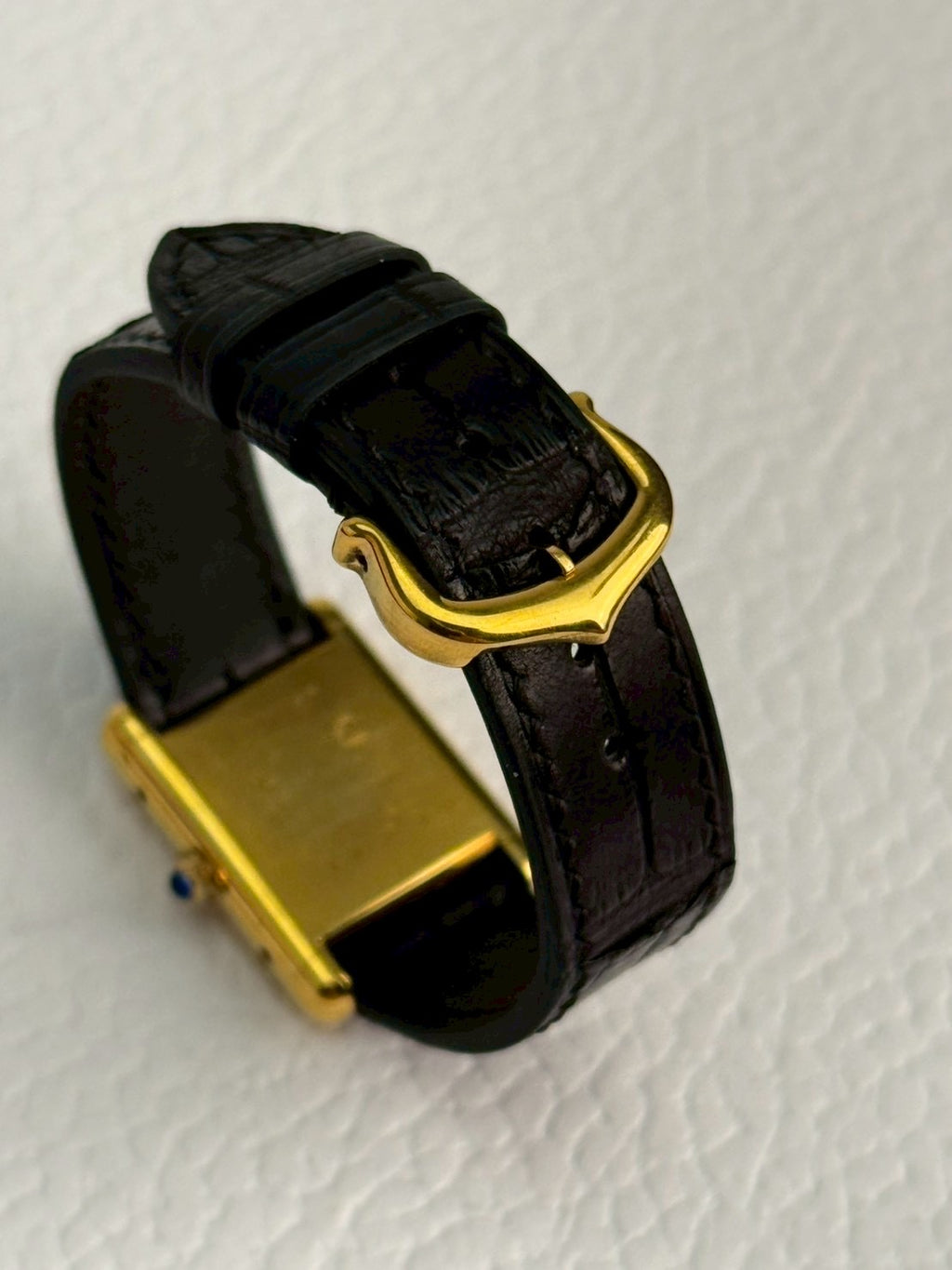 Cartier tank Manual blue s size. C.4849