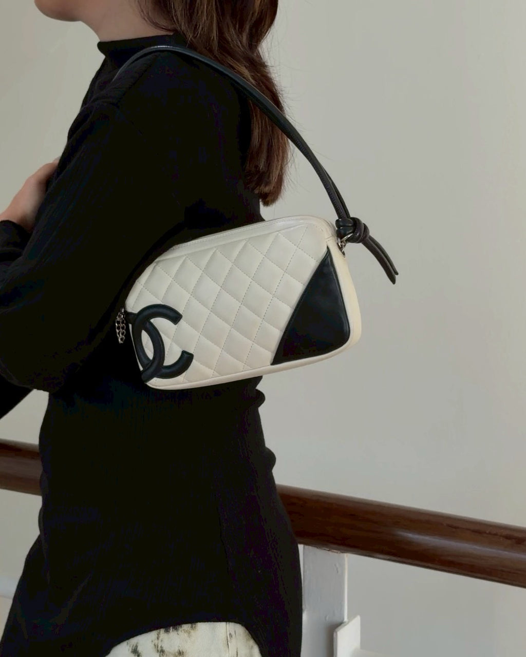 Chanel cambon white shoulder bag