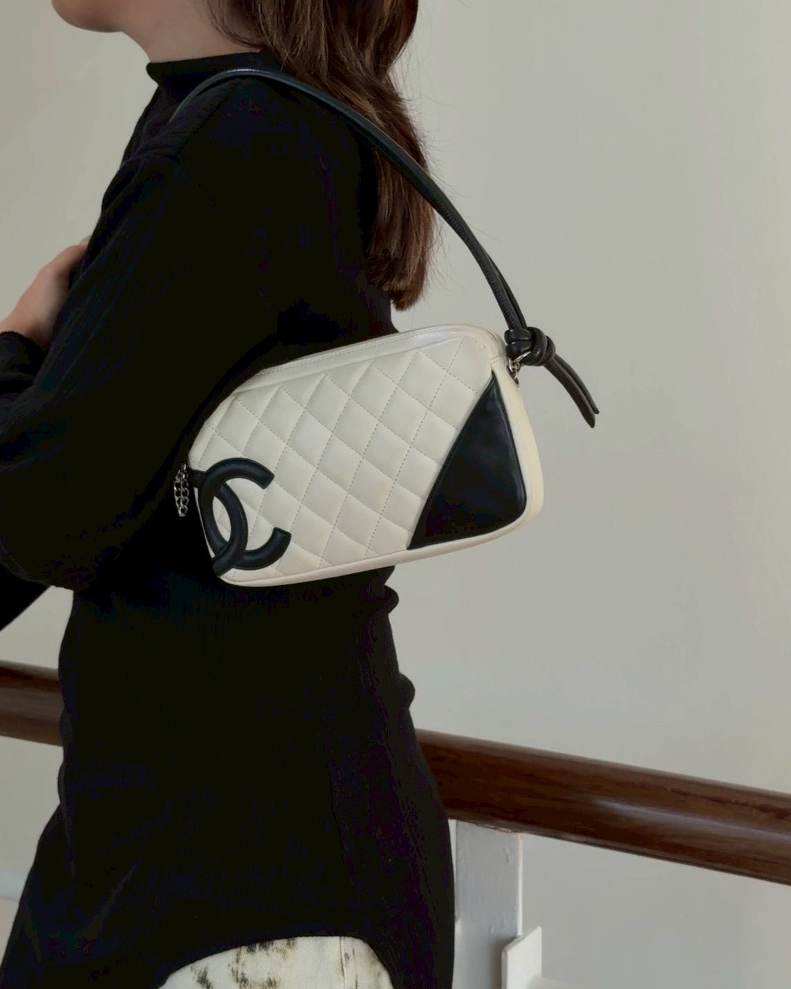 Chanel cambon white shoulder bag