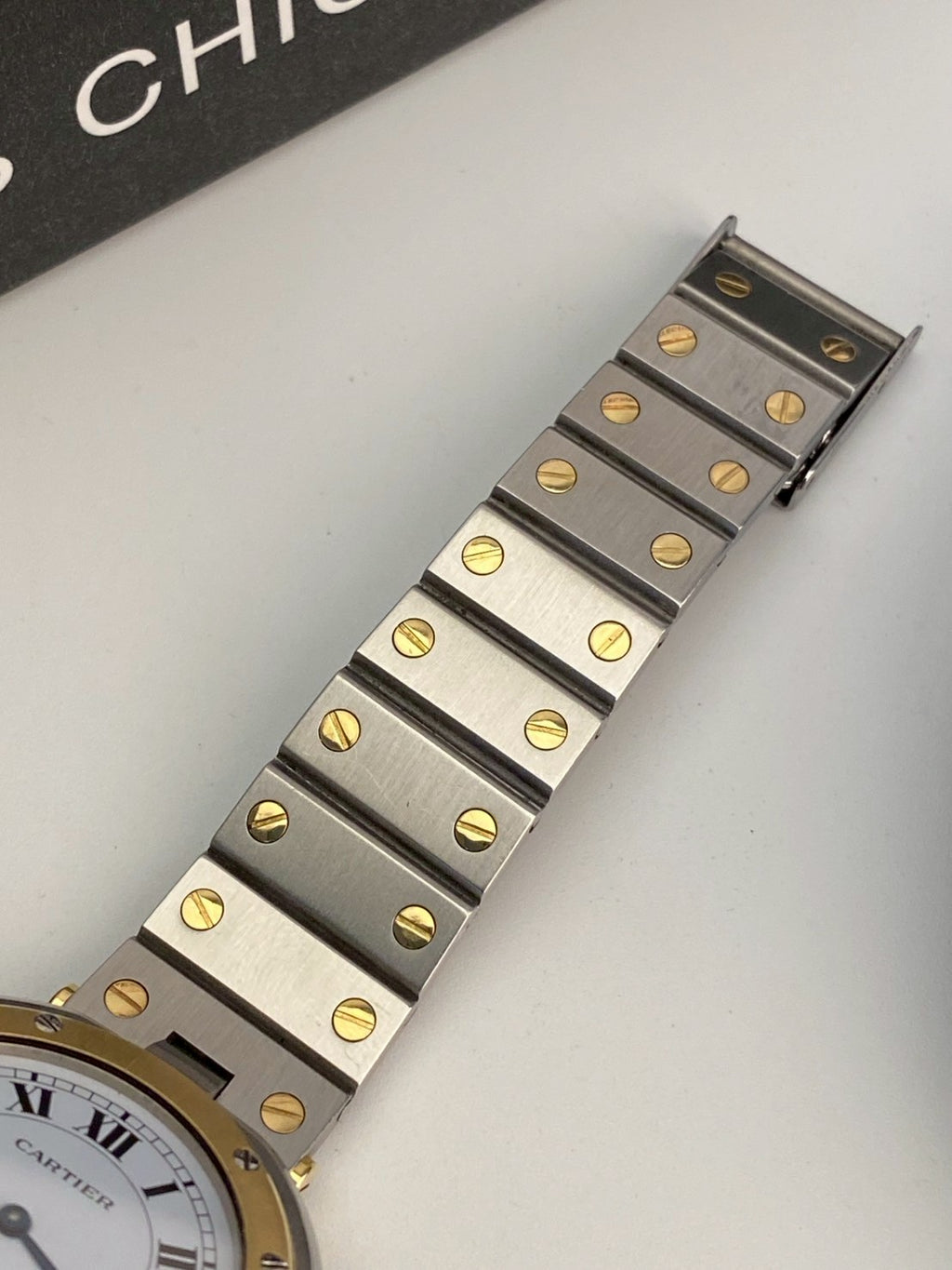 Cartier santos round LM c.6312