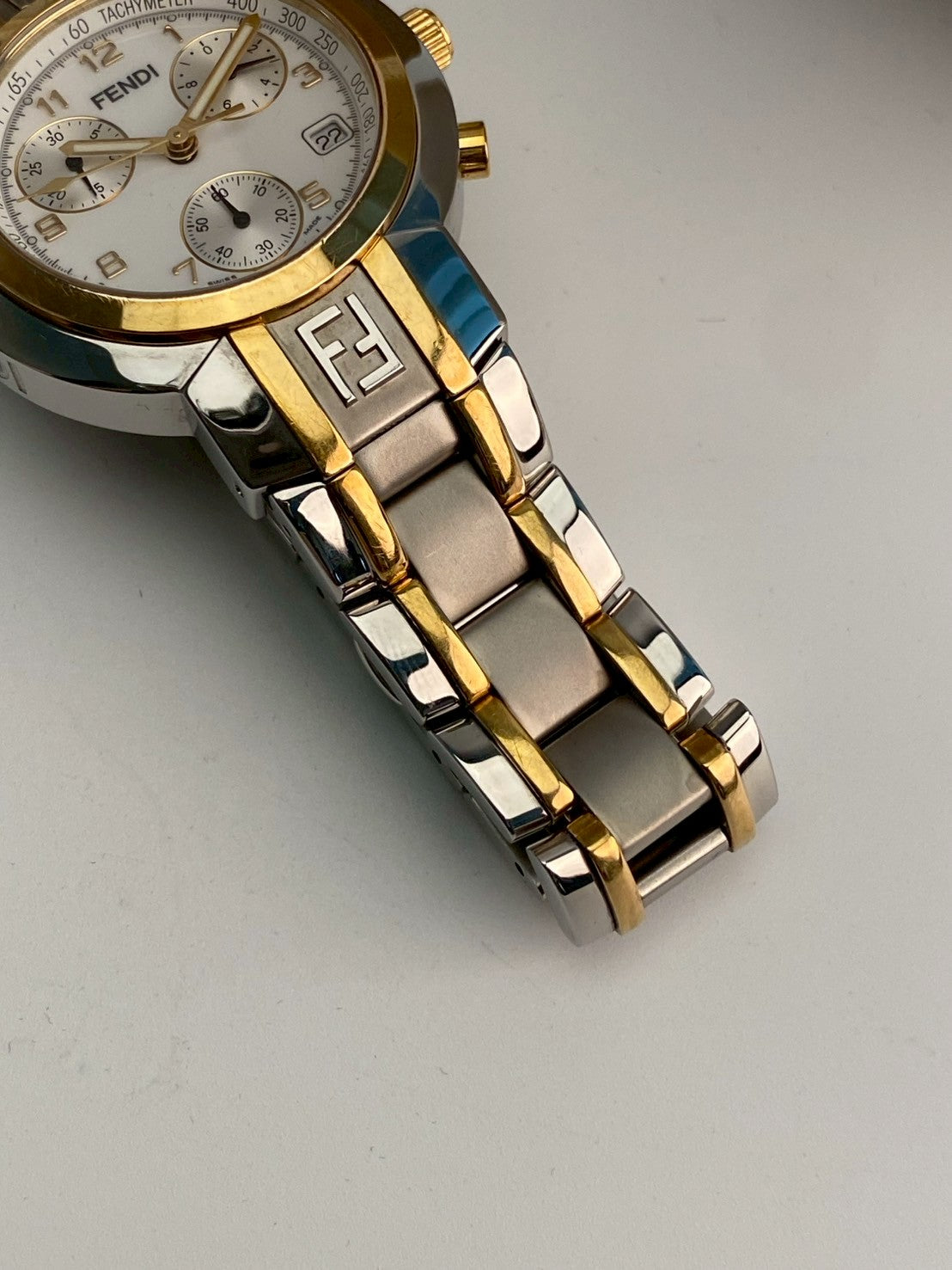Fendi twotone chronograph c.239