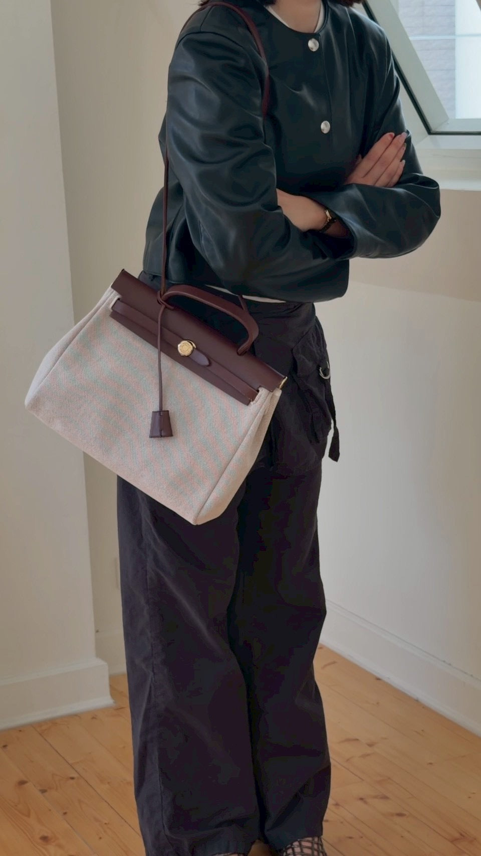 Hermes herbag31 redbrown