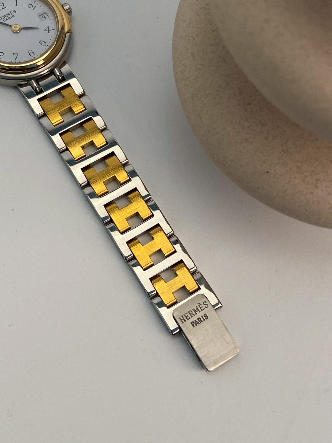 Hermes twotone white dial c.9608