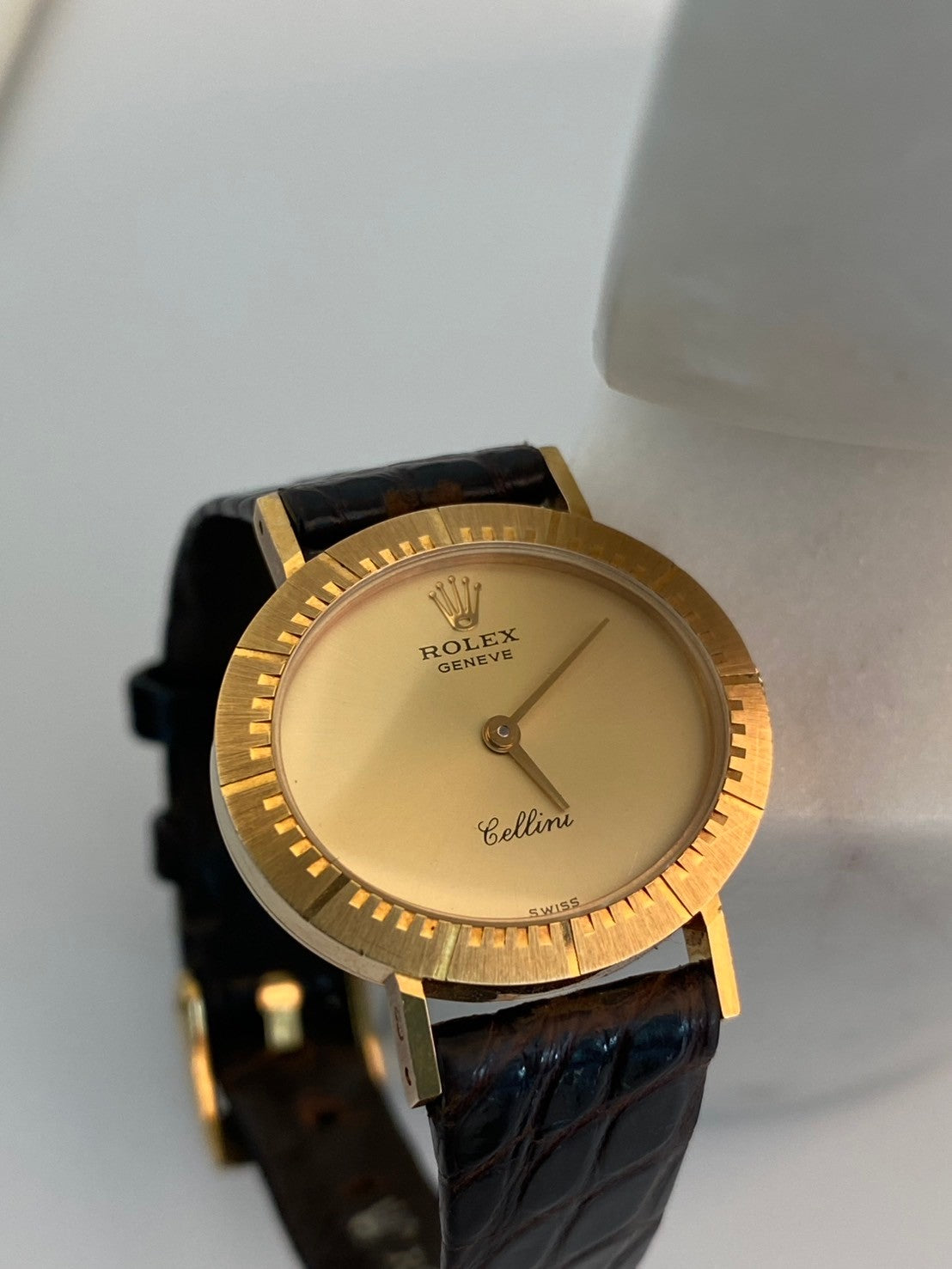 Rolex K18 YG cellini gold dial c.8675