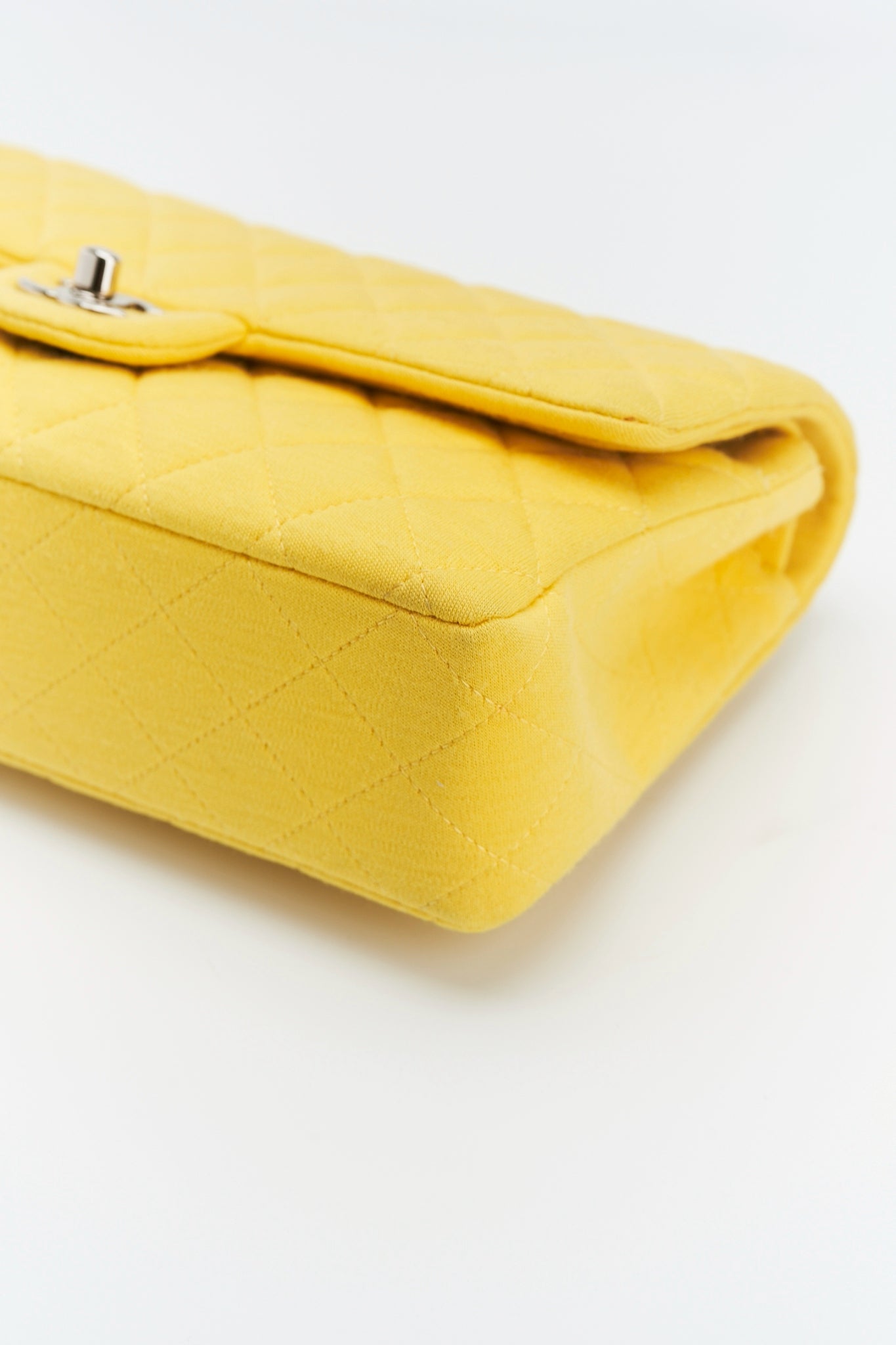 Chanel classic jersey double flab yellow