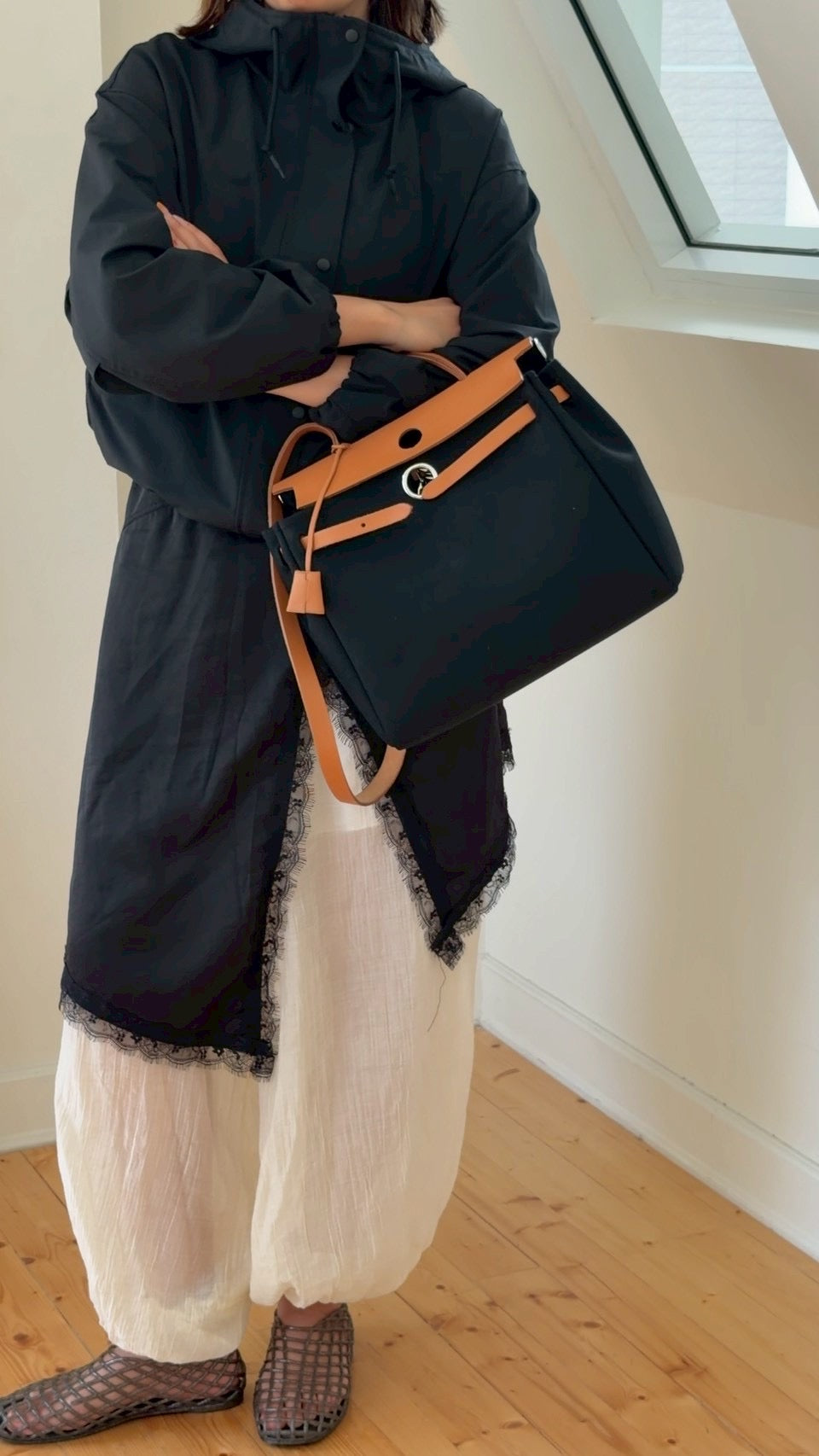 Hermes herbag31 black brown