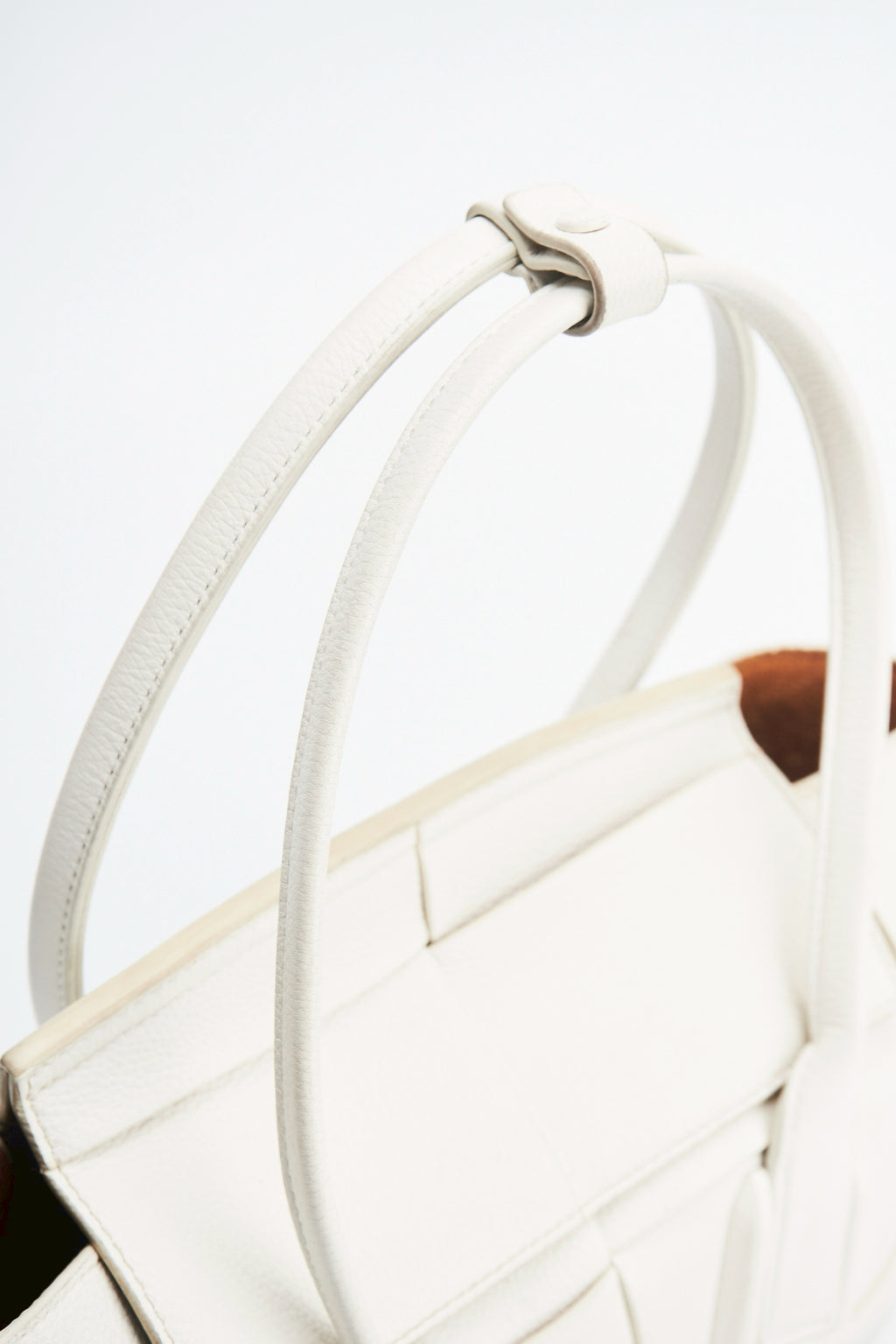 Bottega Veneta arco white bag