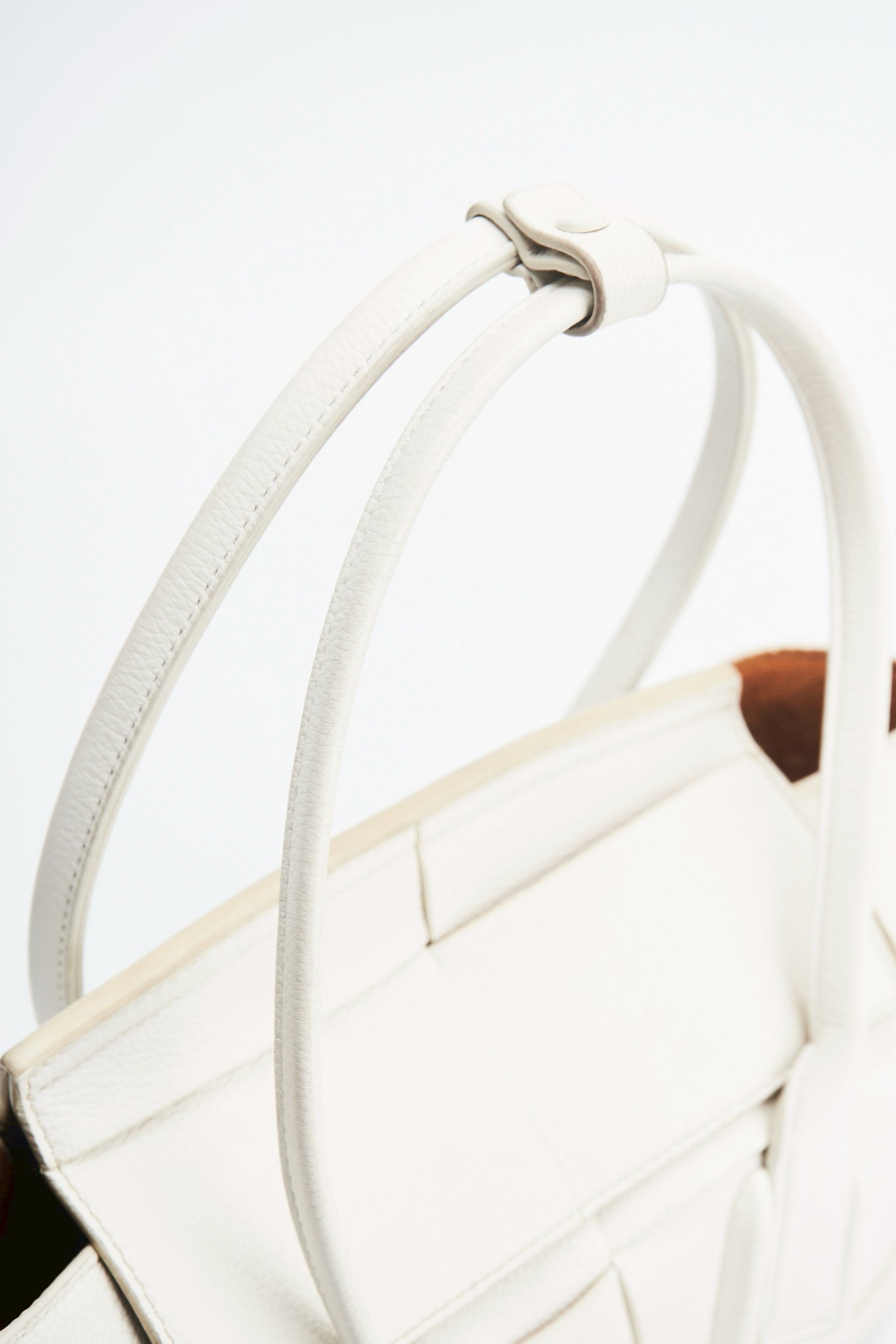 Bottega Veneta arco white bag