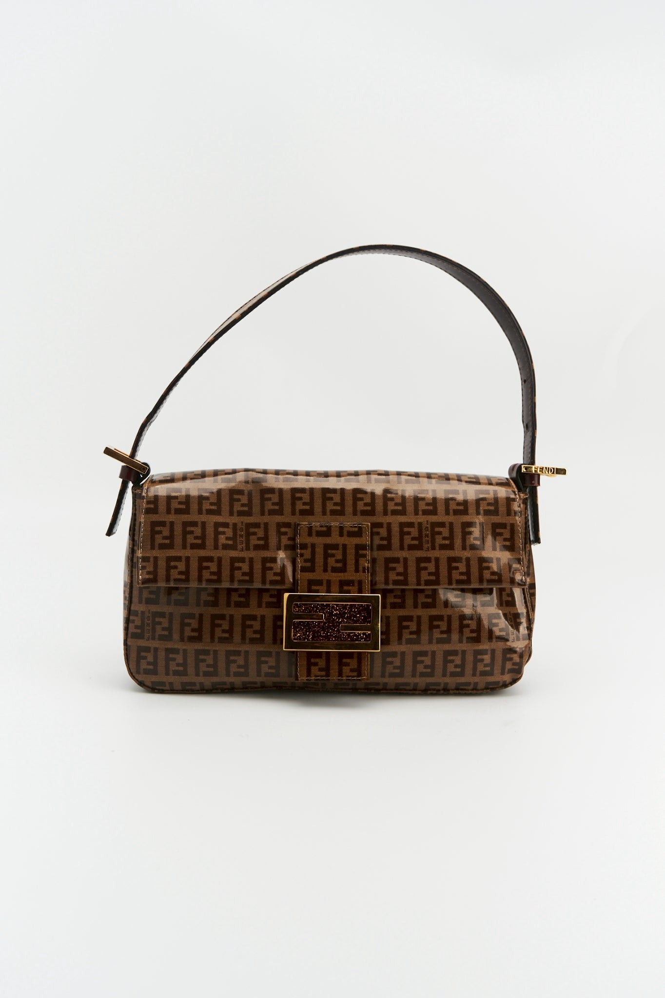 Fendi zucca baguette patent