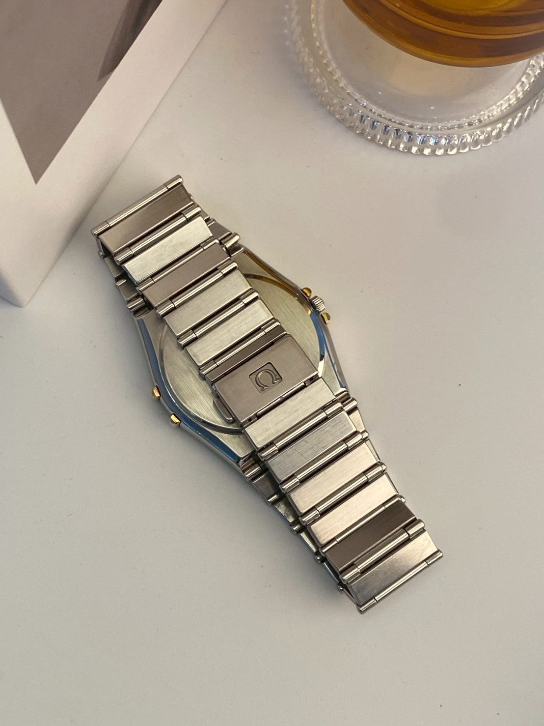 Omega constellation twotone date gold dial