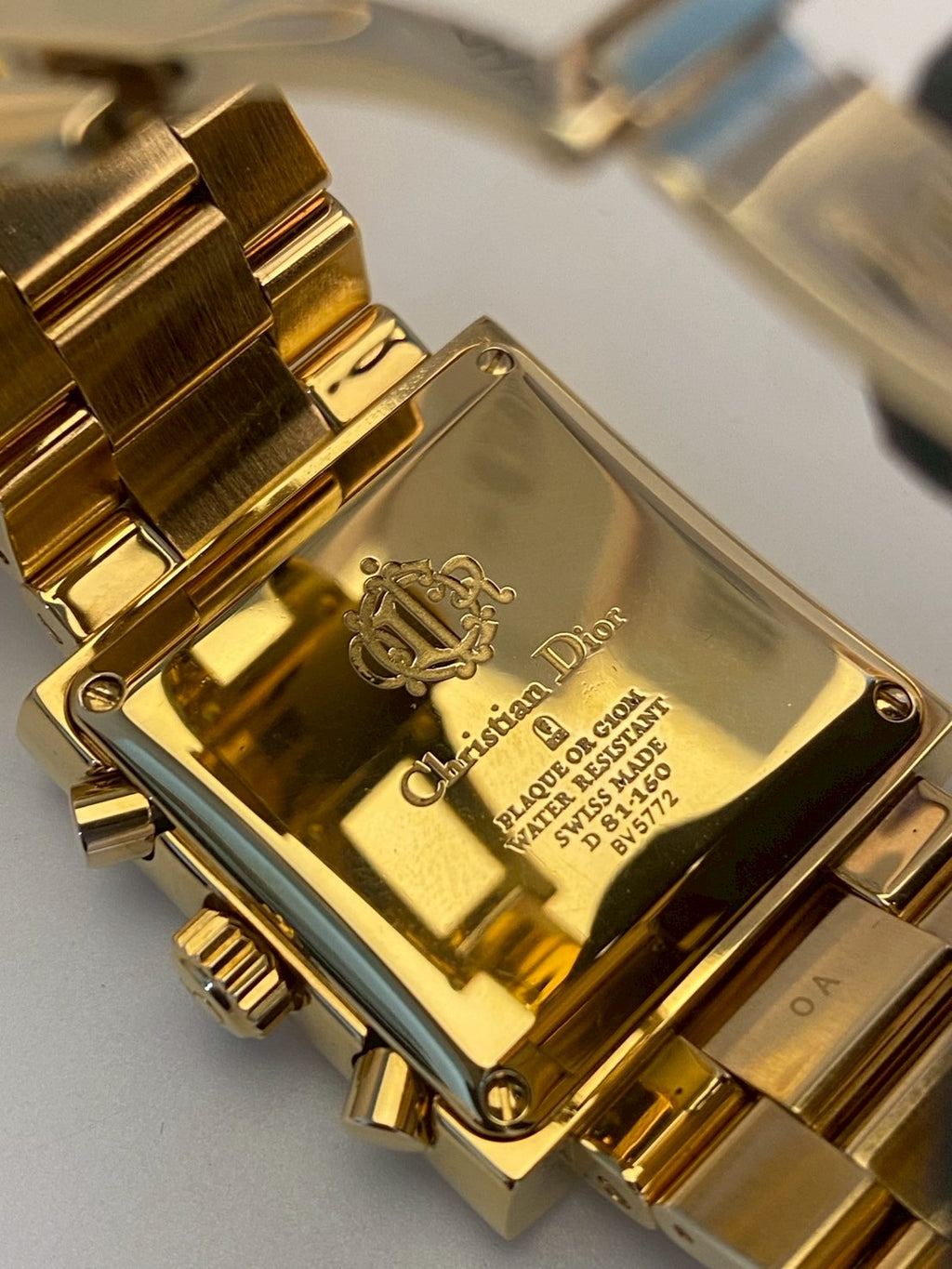 Dior gold gray dial chronograph c.5772