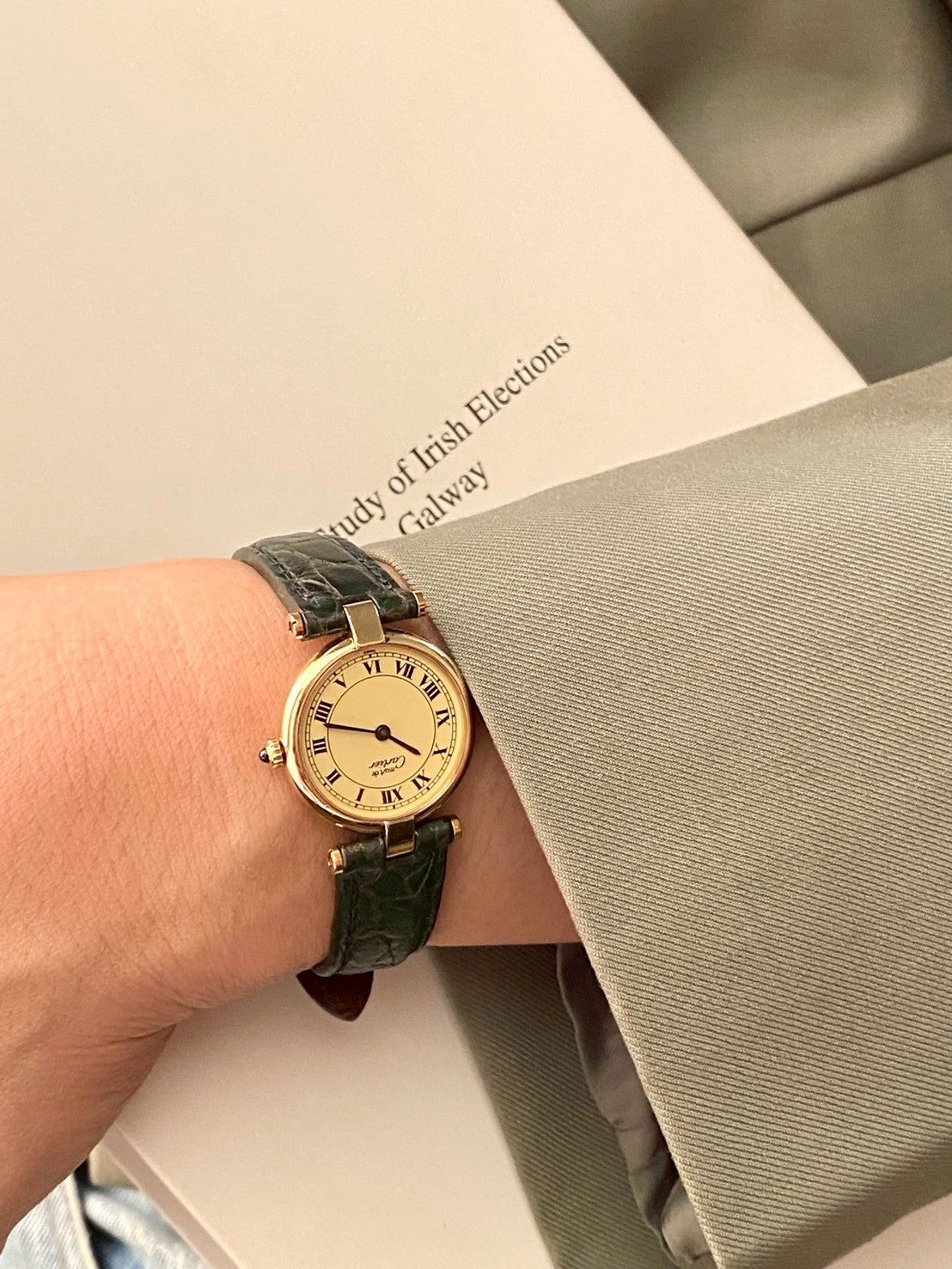 Cartier cream dial argent cilcle c.1750