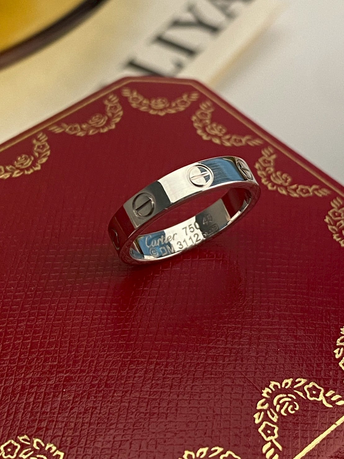 Cartier love ring 18k platinum