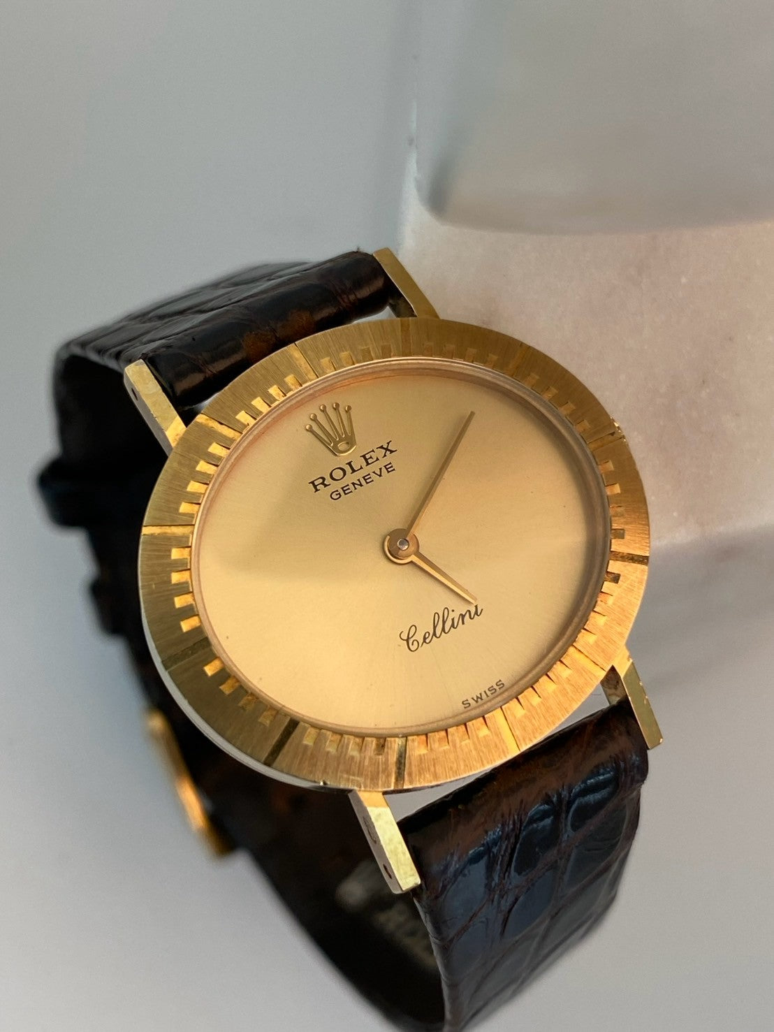 Rolex K18 YG cellini gold dial c.8675