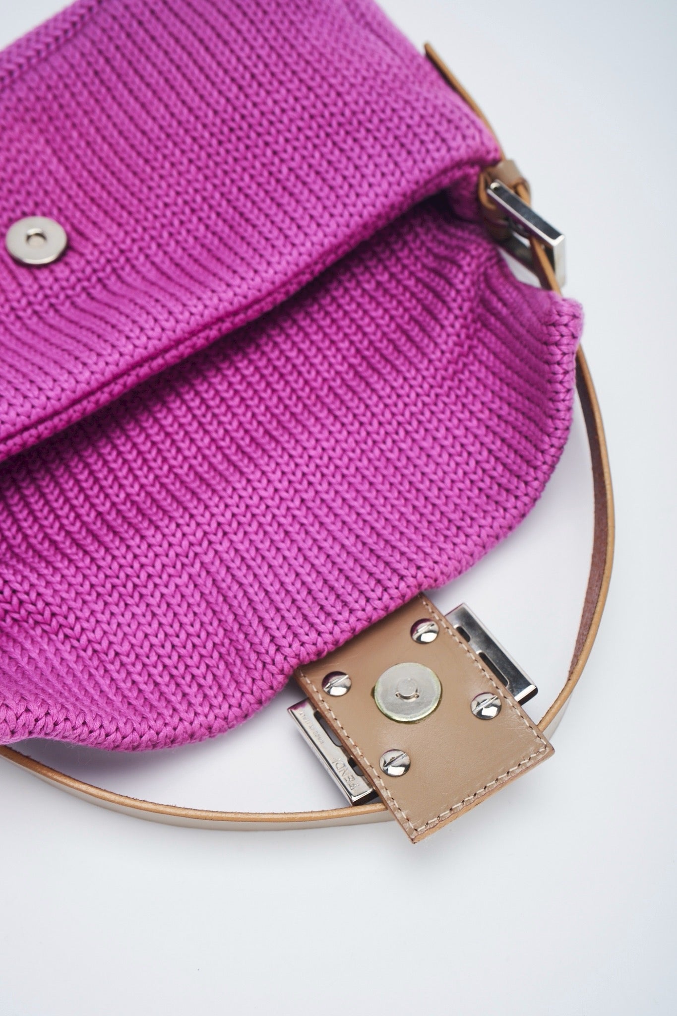 Fendi baguette knit bag