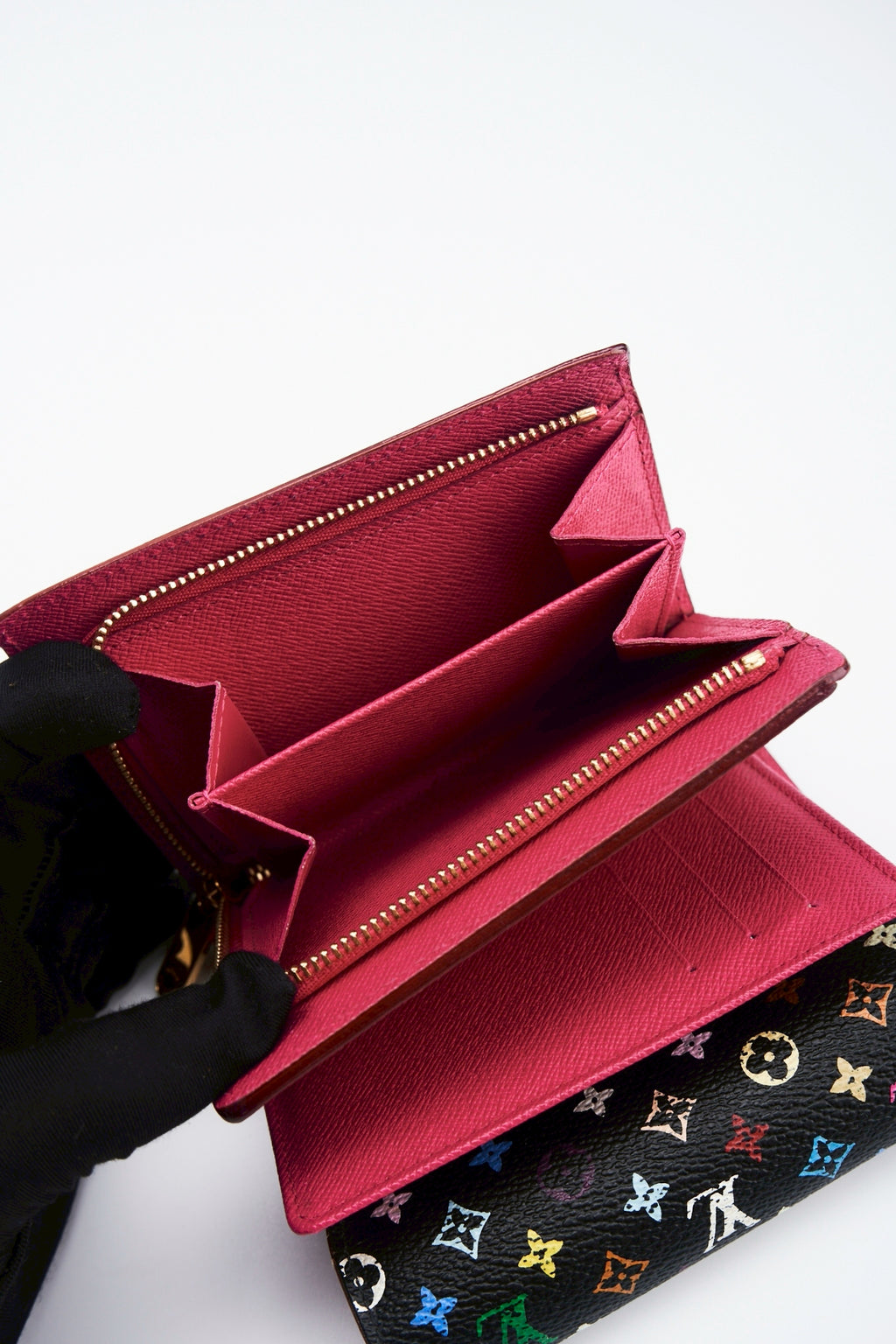 Louis vuitton multicolor black wallet
