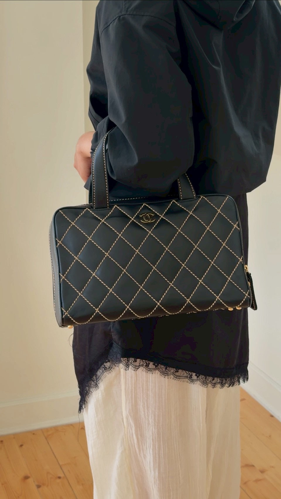 Chanel quilted hand bag