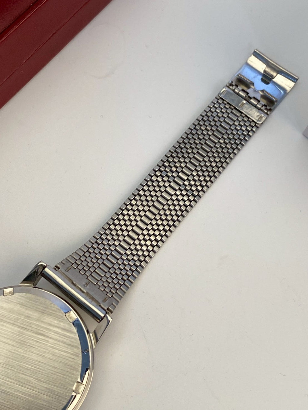 Omega geneve blue dial date watch auto